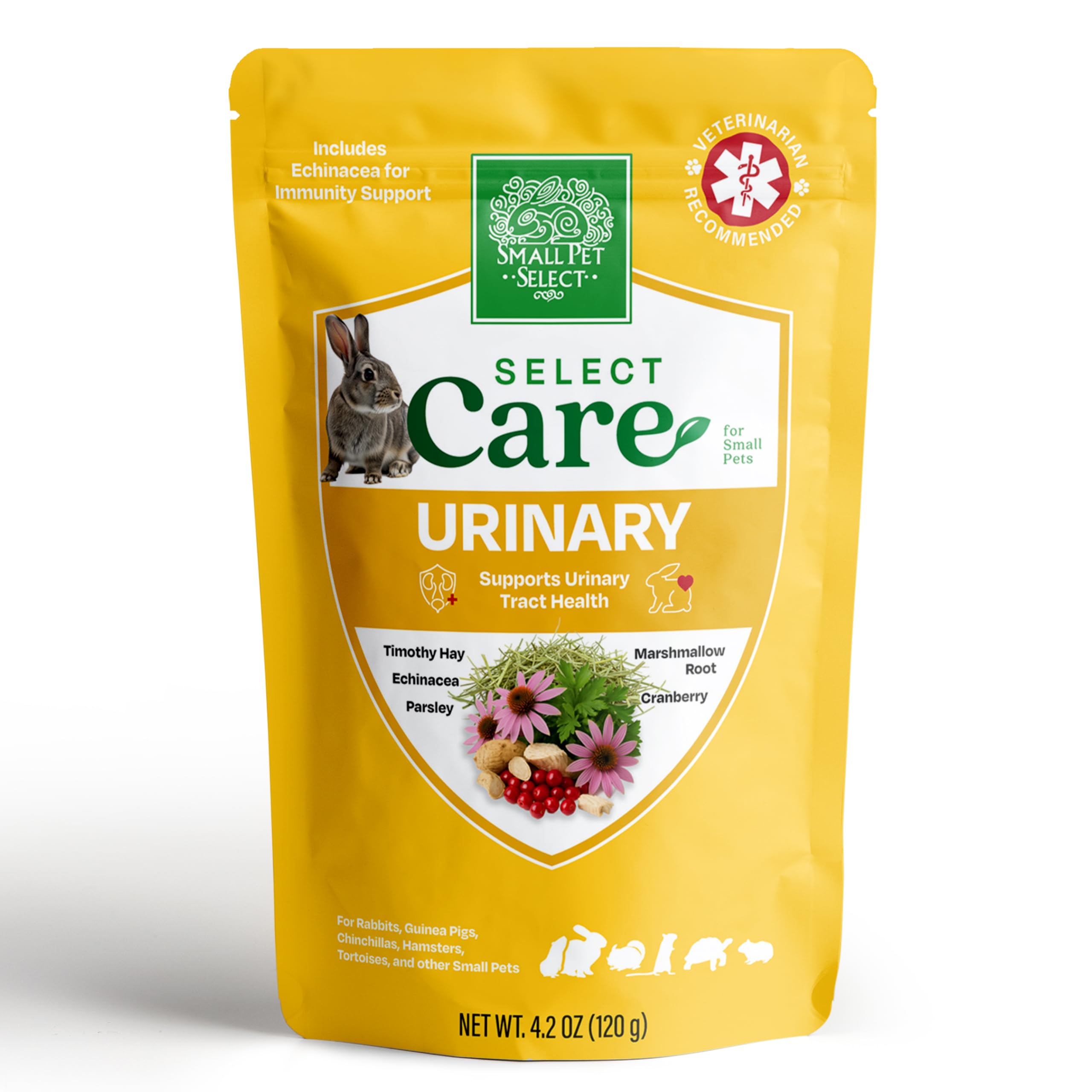Small Pet Select - Select Care Urinary Support Supplement, Natural High Fiber Timothy Hay Based Treats for Rabbits, Guinea Pigs,