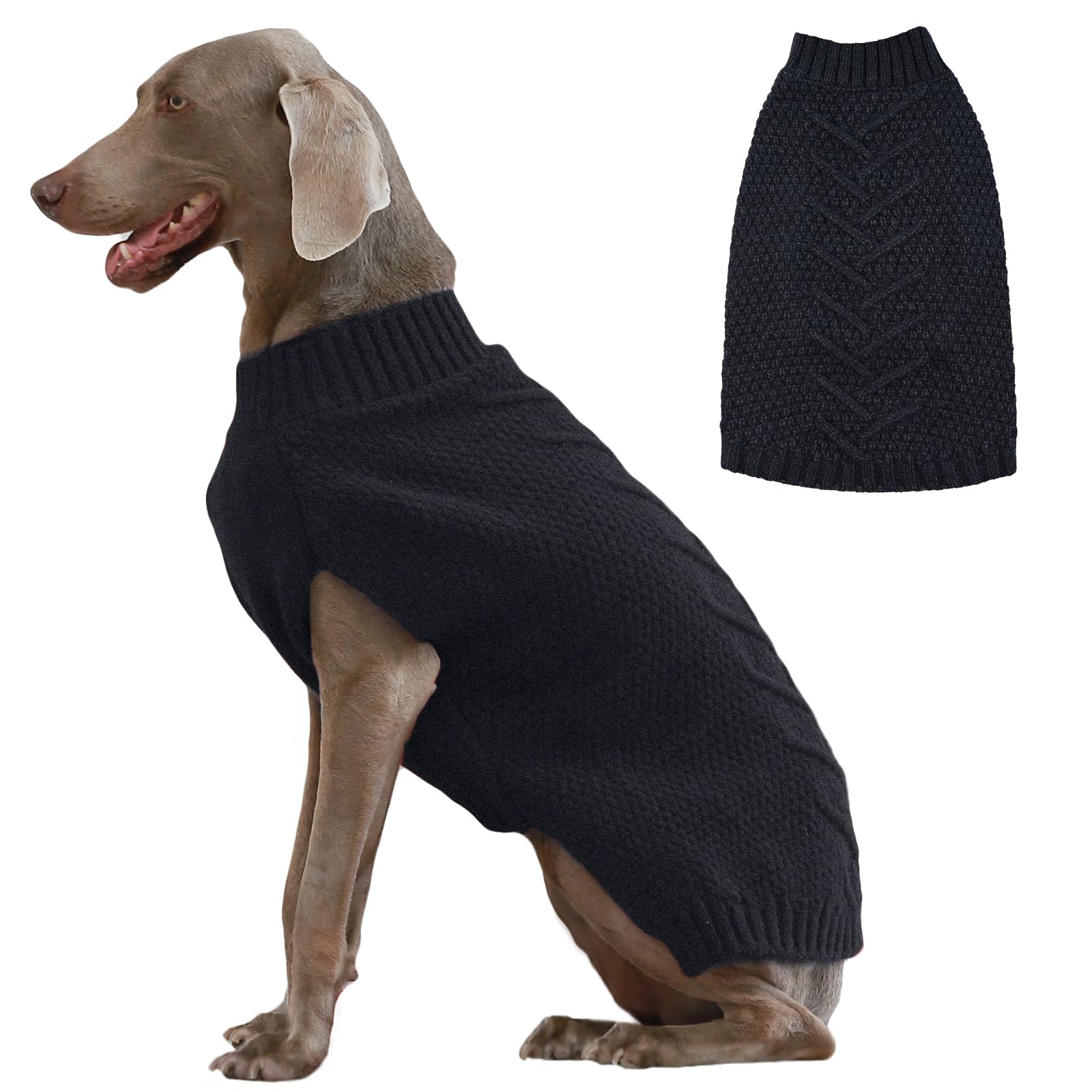IECOii Dog Sweaters for Large Dogs,XXL Dog Sweater Warm Pullover Vest for Winter,Knitted Dog Sweater Large Size Dog Sweatshirt f
