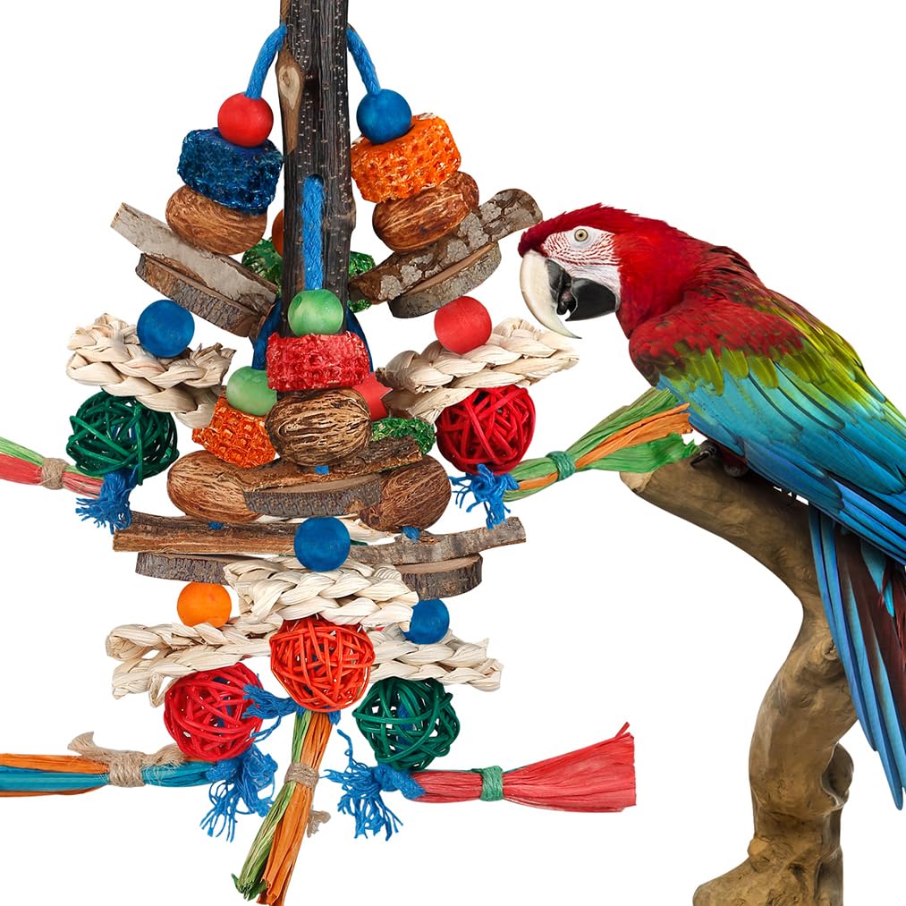 Bird Toys,Parrot Toys Exciting Chewing Fun for Parakeets,Cockatiels,Conures,Lovebirds,African Gray Cockatoos Amazon And Other Sm