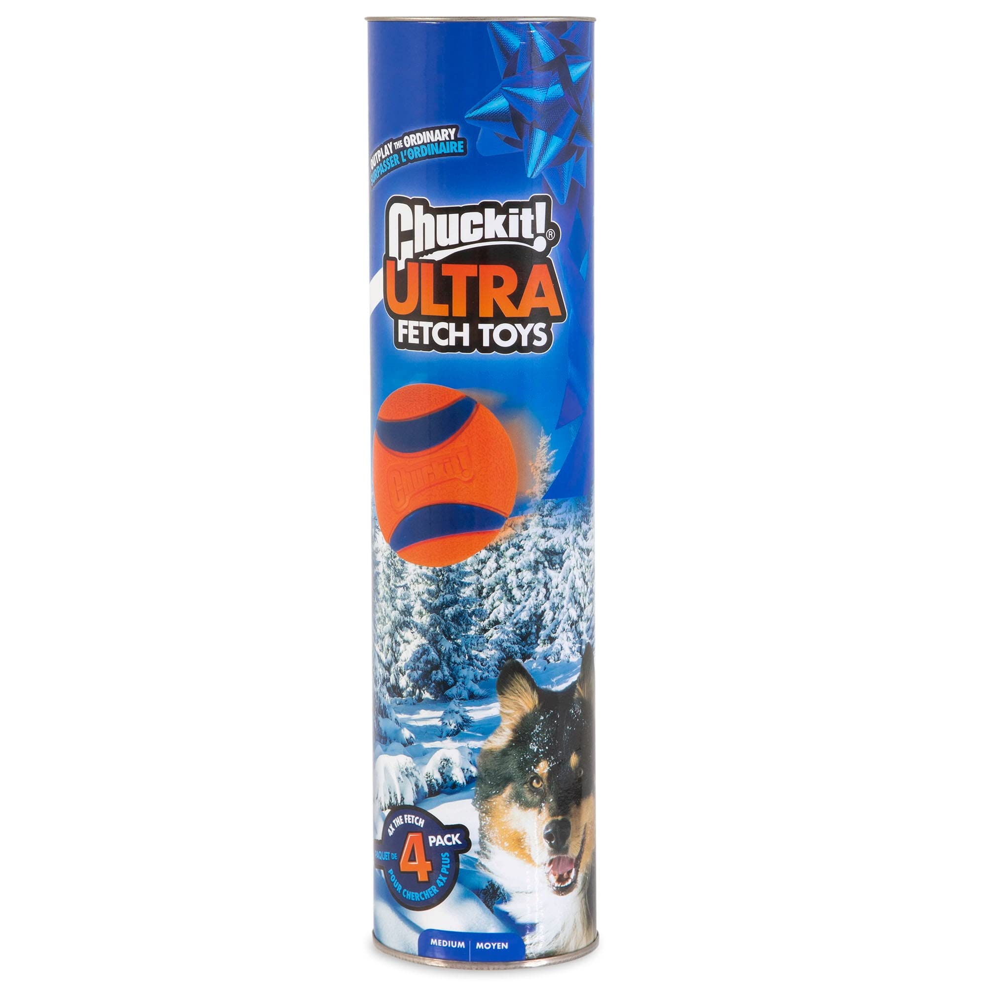 Chuckit! Ultra Rubber Dog Balls 4 Pack | Dog Balls Indestructible Dog Toys Indestructible Dog Ball Compatible With Chuck It Dog Ball Launcher 18M Tennis Ball Launcher | Dog Toy Balls For Dogs Medium