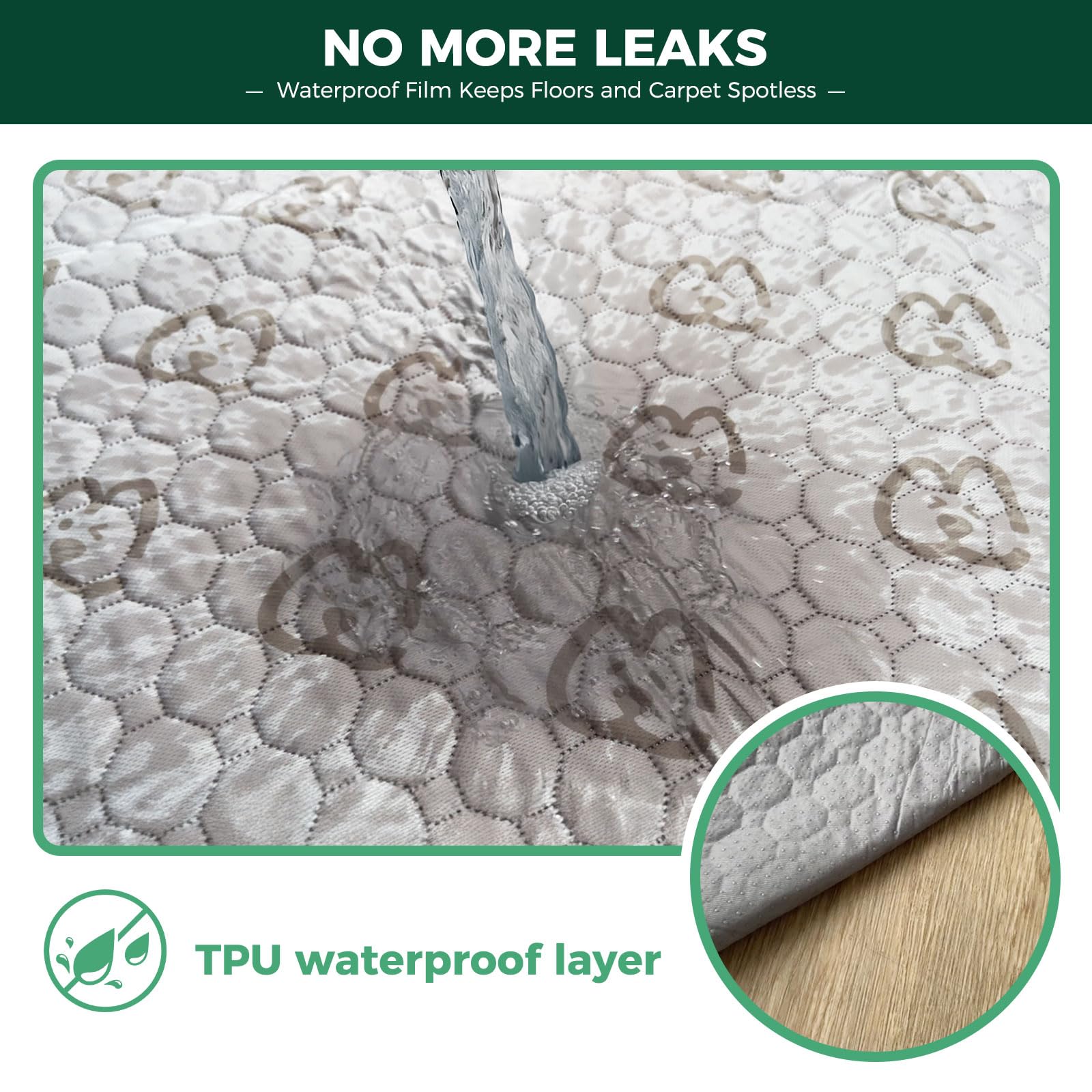 Fxw Washable Pee Pads For Dogs, Puppy Pads With Super Absorbent, 63'' X 39'', Specifically Designed For 24Inch 6 Panels Dog Play