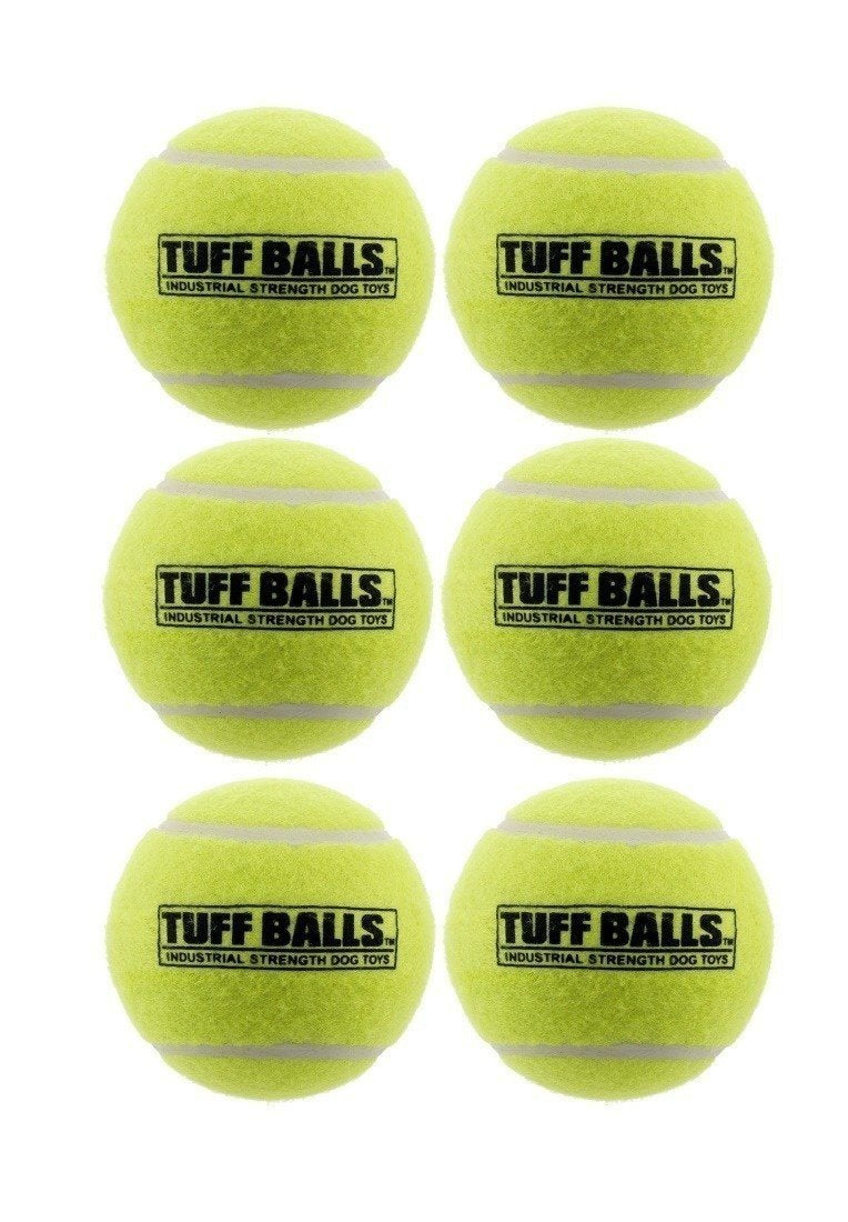 Petsport Yellow Tennis Ball Dog Toys  6 Pack Small (1.8'') Pet Safe Durable Felt & Rubber Junior Tuff Balls  Play Fetch, Launch,