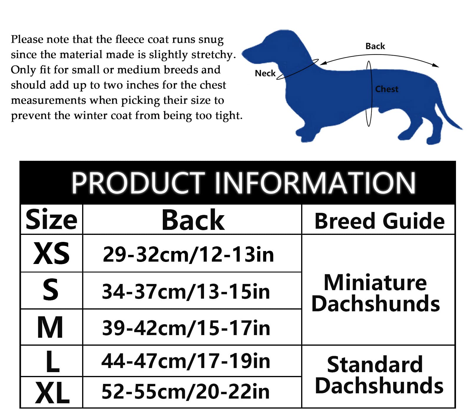 Dachshund Coats Waterproof, Perfect for Dachshunds, Sausage, Weiner Dog Winter Coat with Padded Fleece, Puppy Snowsuit with Adju