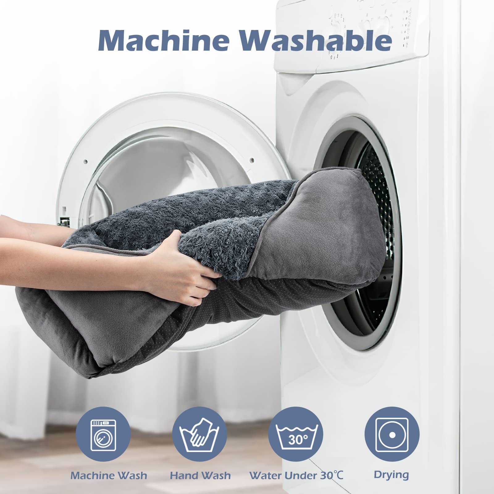 Invenho Xx-Large Dog Bed For Large Medium Small Dogs, Rectangle Washable Dog Bed, Orthopedic Dog Bed, Soft Calming Sleeping Puppy Bed Durable Pet Cuddler With Anti-Slip Bottom Xxl(42'X30'X10')