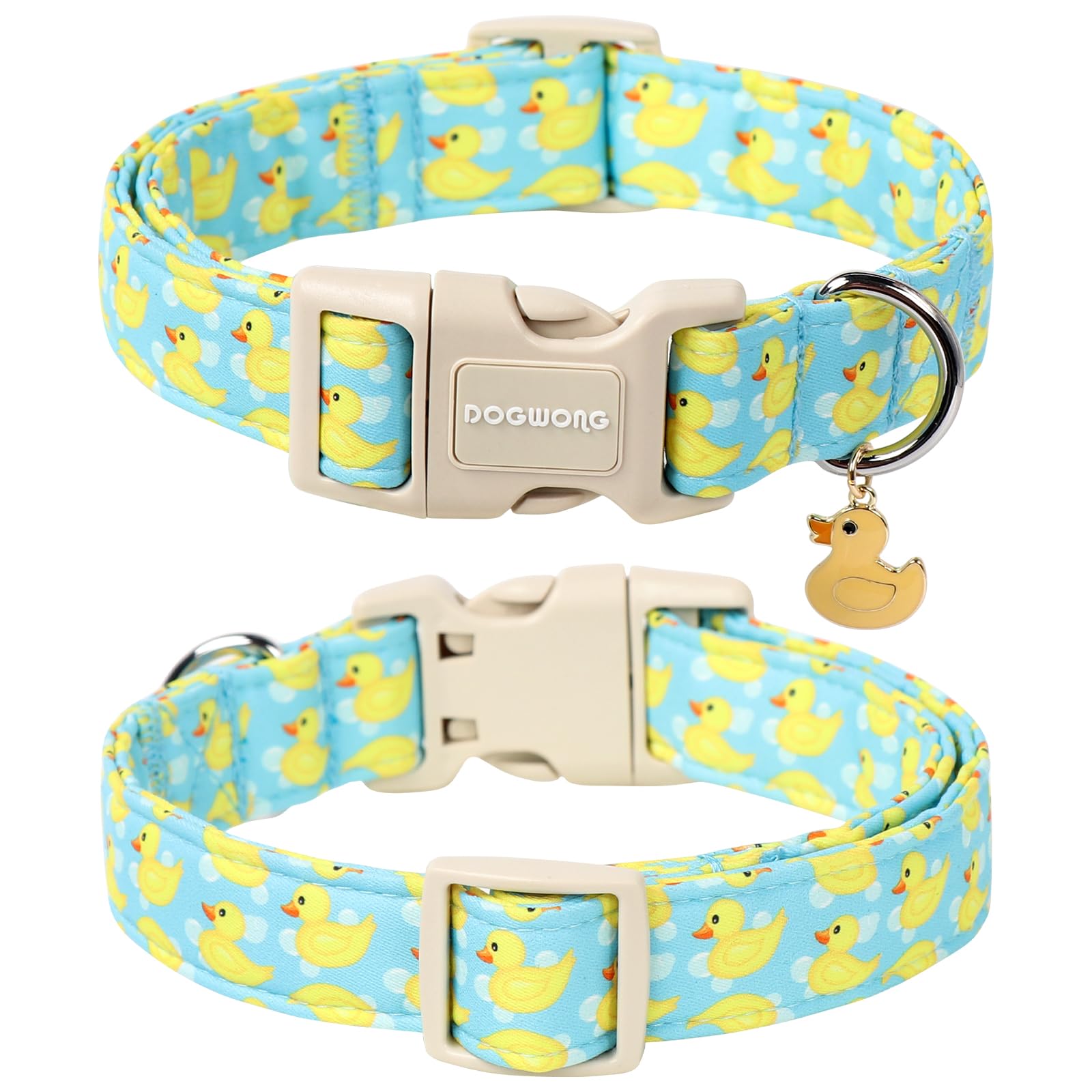 Dogwong Duck Cotton Dog Collar, Summer Cute Dog Collar Durable Soft Beachy Pet Dog Collars Puppy Necklace For Small Medium Large