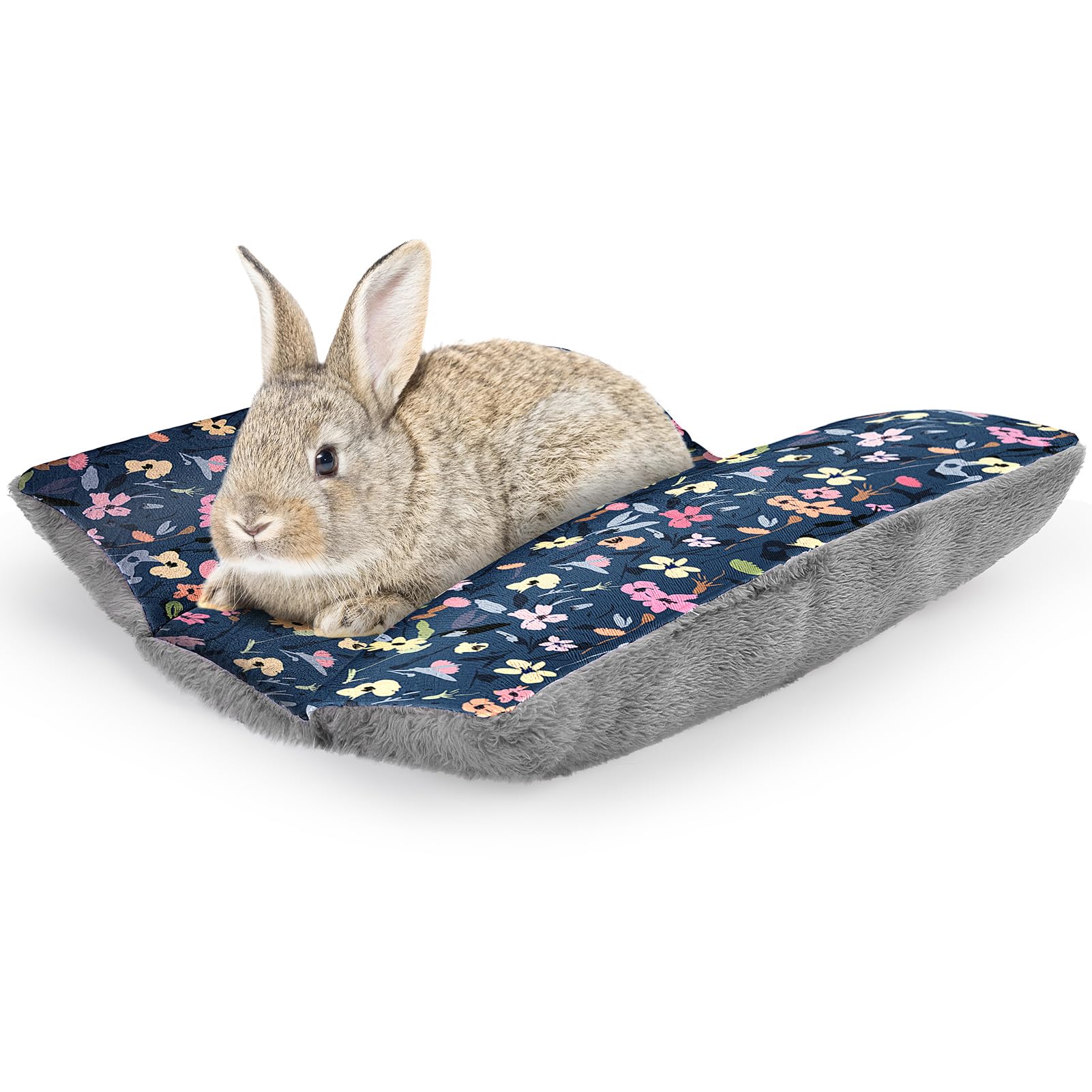 Hedgeink Rabbit Bed 15X14Thickened and Soft Bunny Bed Washable Cuddle Cushion Plush Mat Double-Sided Plush Small Pet Flop Mat Co