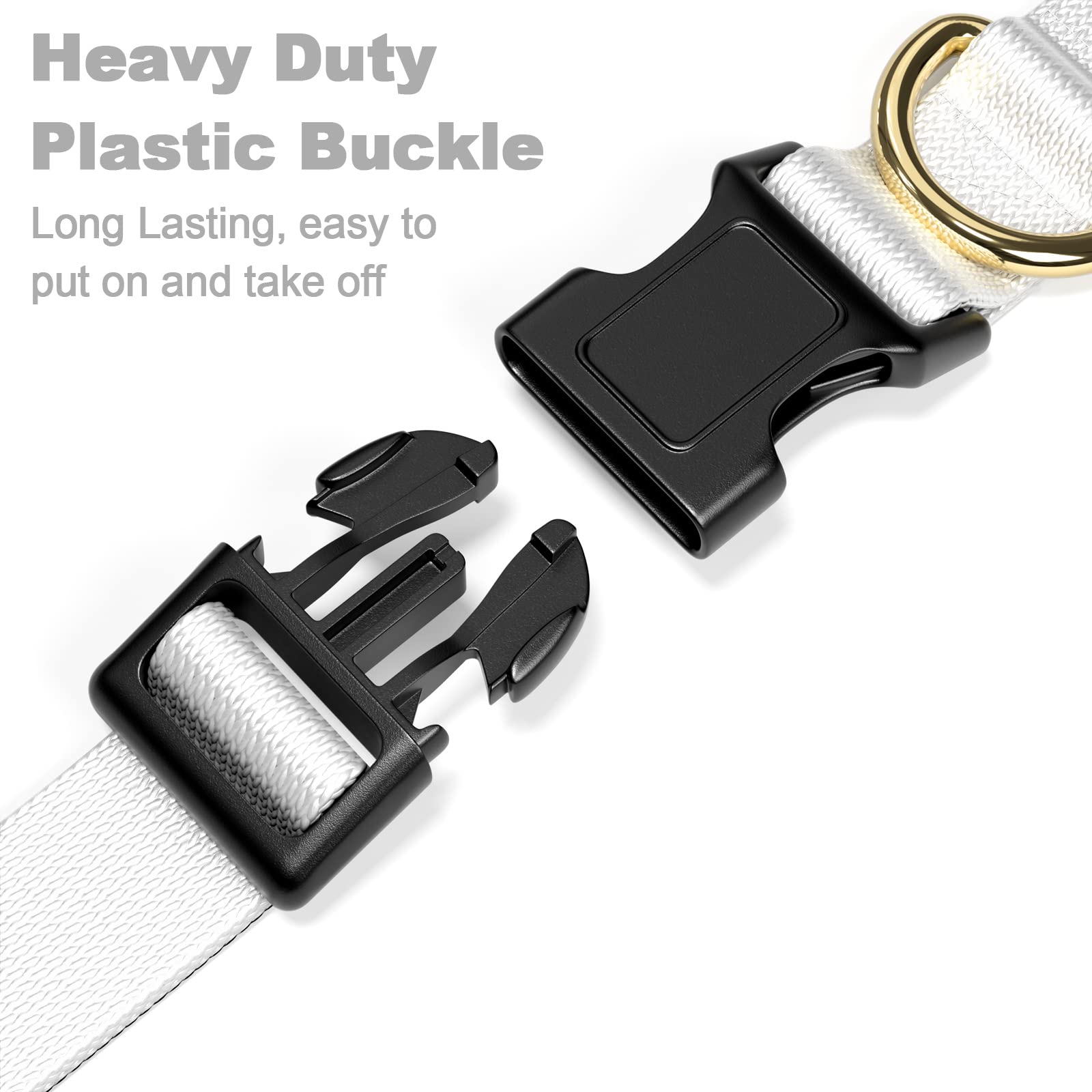 Rnivvi Dog Collar For Small Dogs, Classic Heavy Duty Adjustable Puppy Collar With Quick Release Buckle For Boy Girl & Female,Pet