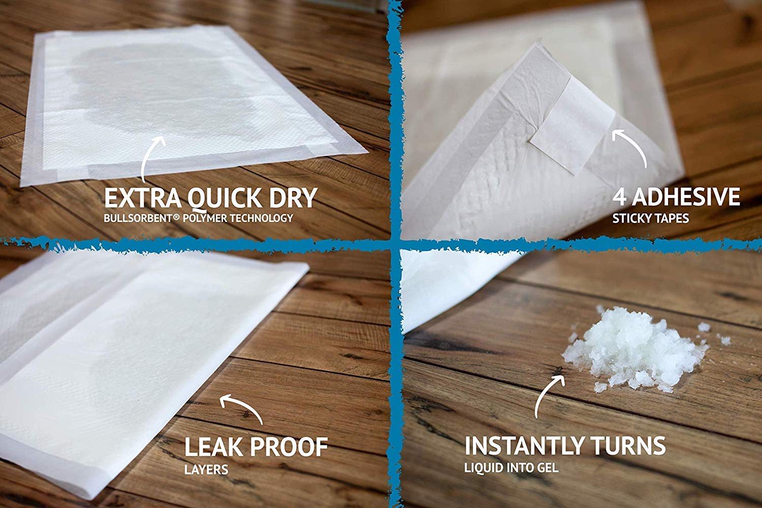 Bulldogology Pee Pads For Dogs Xl With Adhesive Sticky Tape (24X35) Dog Puppy Pads Extra Large, Disposable Puppy Pads, Dog Train