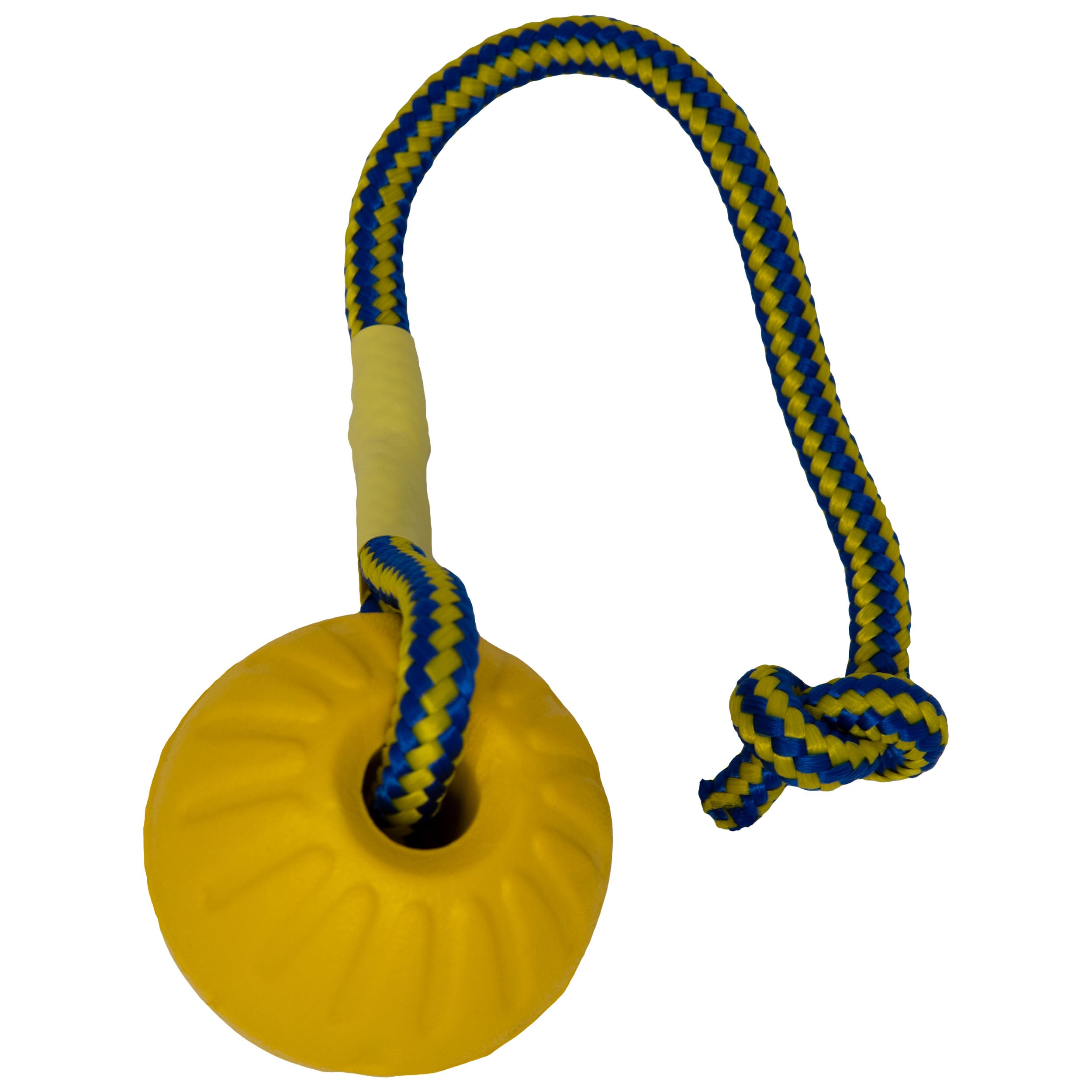 Starmark Swing 'n Fling Medium Foam Dog Toy - Durable Yellow Ball (Model SMFFBRM)