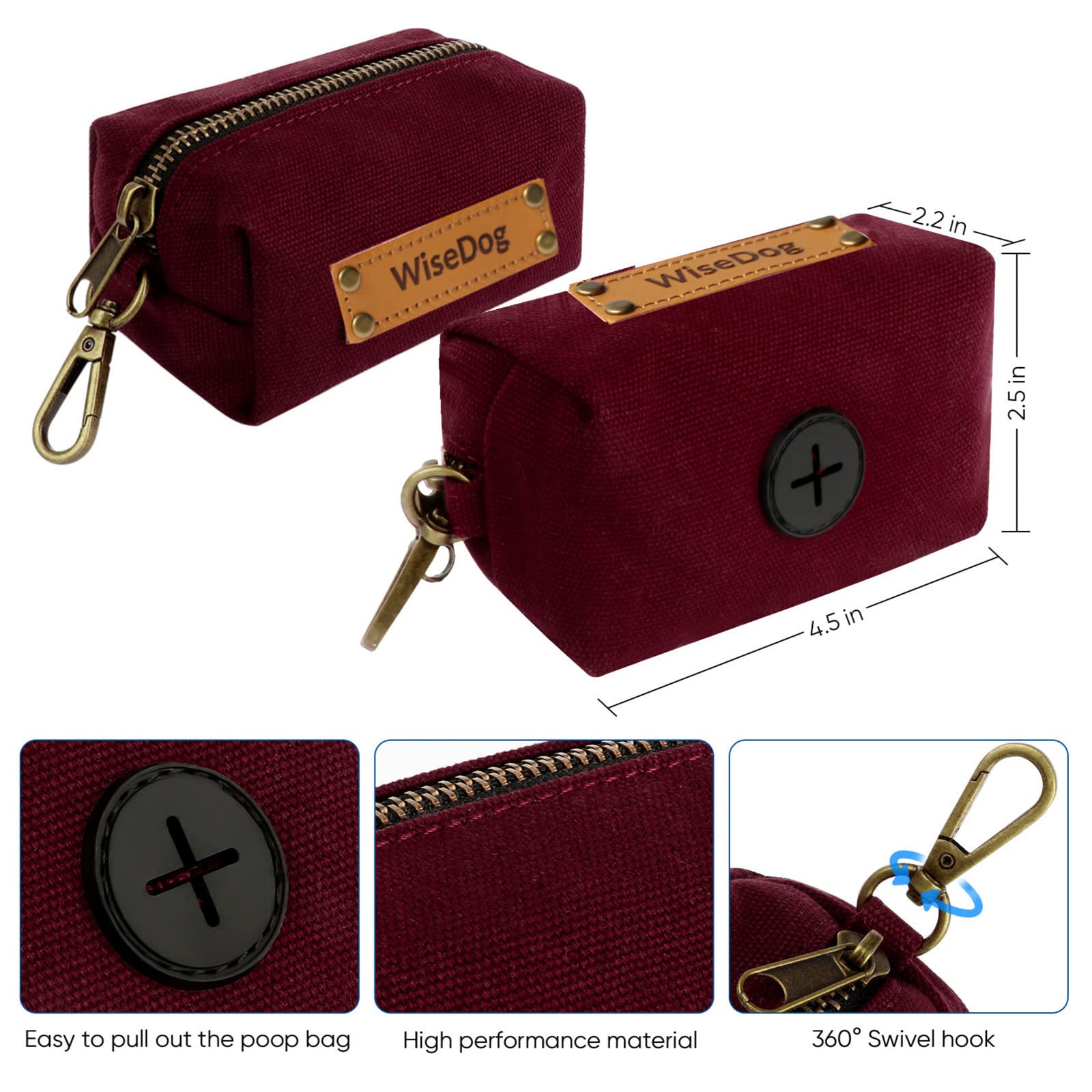 Wisedog Dog Collar And Leash Set Combo: Adjustable Durable Pet Collars With Dog Leashes For Small Medium Large Dogs, Includes On