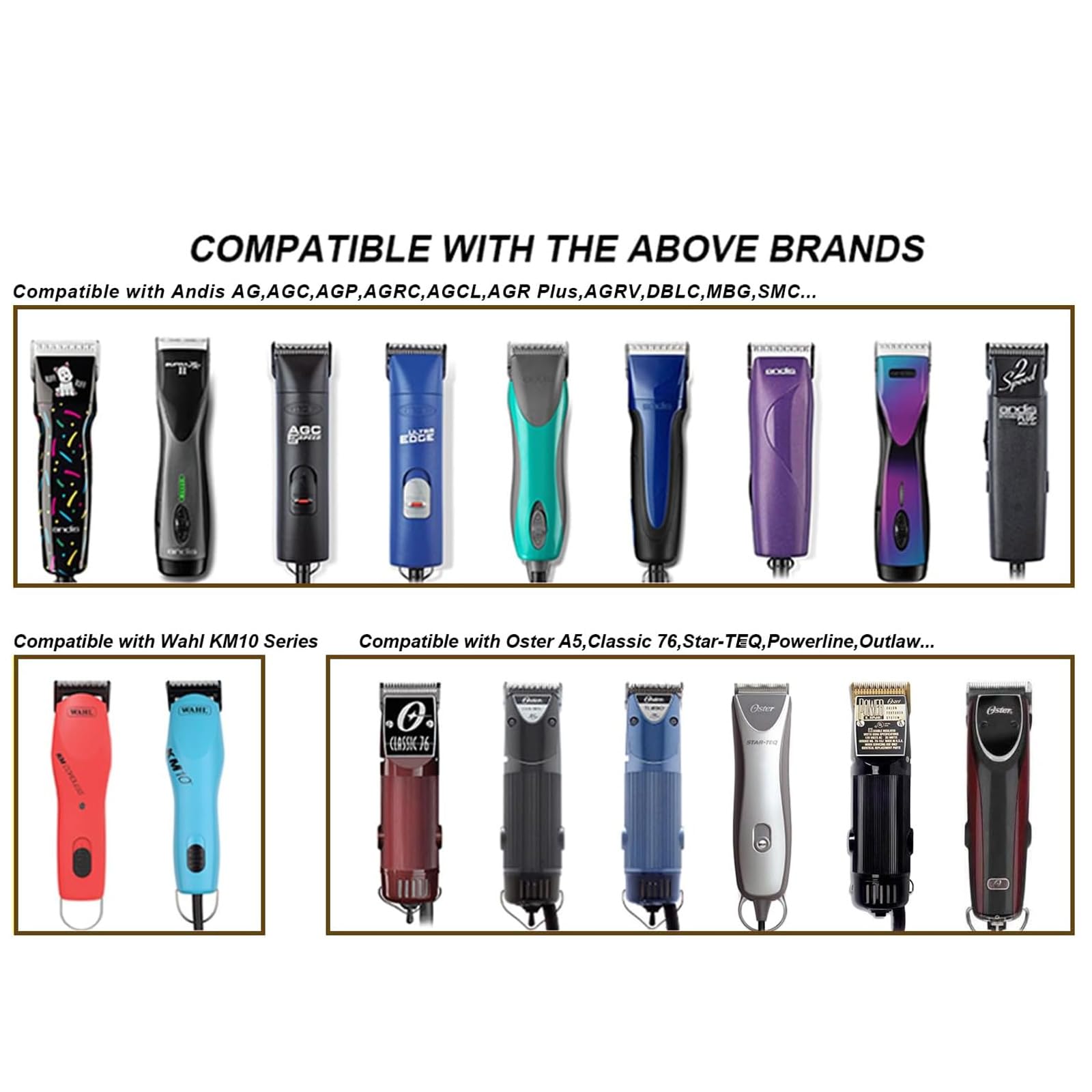 Wide Blades For Dog Grooming Blades Compatible With Andis,Oster A5,Wahl Km10 Dog Clippers Stainless Steel Blades Blades For Anim