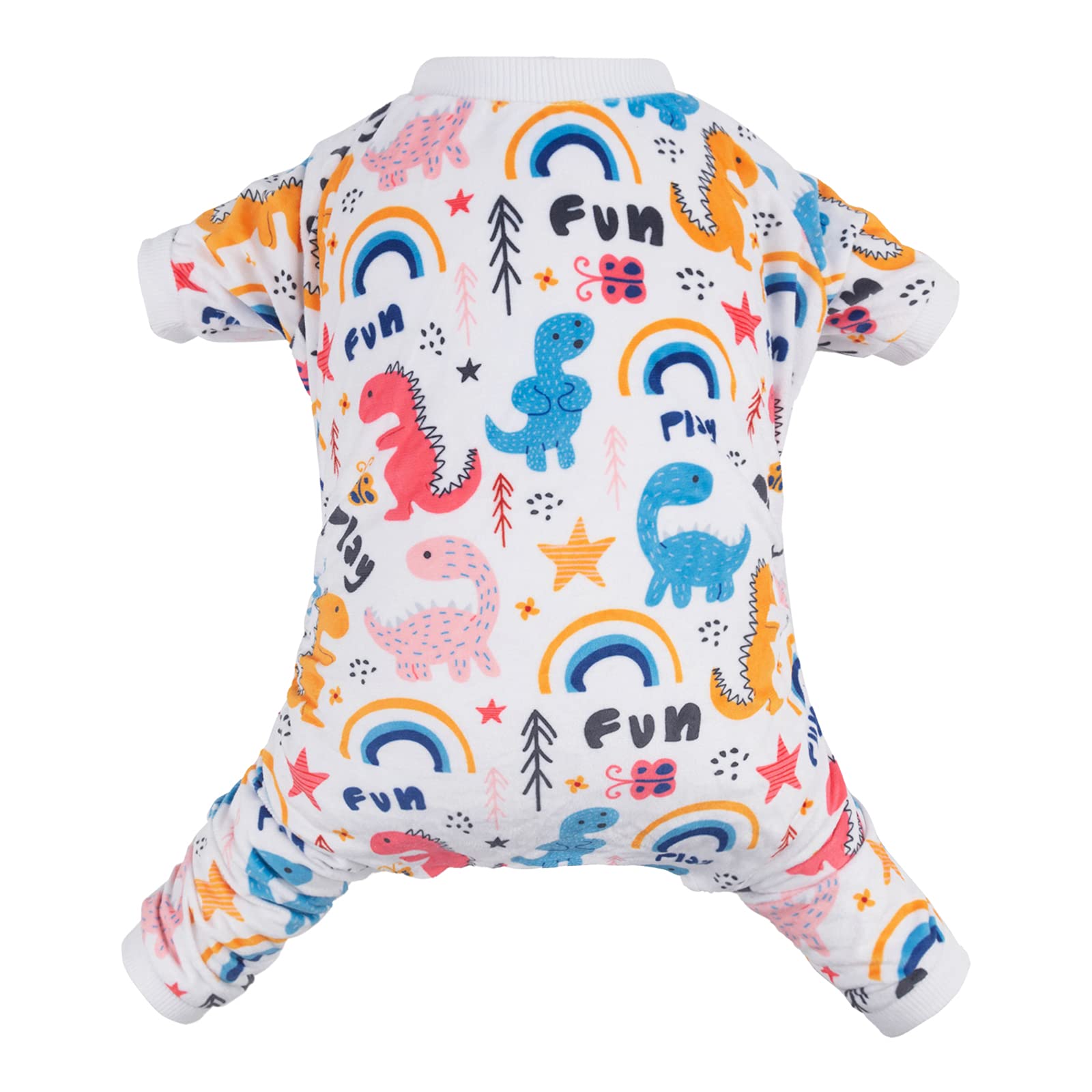 Cutebone Small Dogs Outfit Soft Puppy Onesies Pjs Dog Pajamas Pet Coat Cat Apparel Comfy Doggie Jumpsuit Bodysuit For All Season