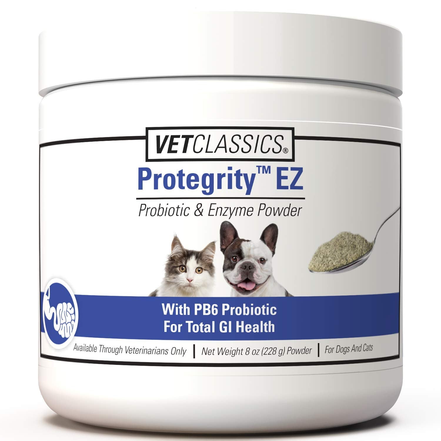 Vet Classics Protegrity EZ Probiotic Health Supplements for Dogs, Cats - Dog Digestive Support, Pet Gastrointestinal Health, Cat