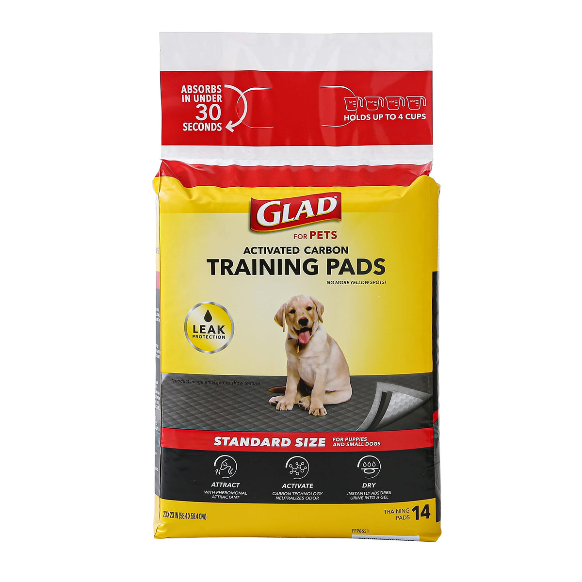 Glad For Pets Black Charcoal Puppy Pads, All-In-One | Puppy Potty Training Pads That Absorb & Neutralize Urine Instantly | New &
