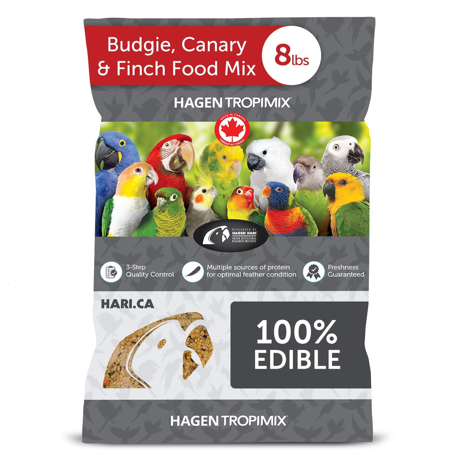 HARI Tropimix Bird Food for Budgies, Canaries And Finches, Hagen Parrot Food with Seeds, Egg, Fruits and Vegetables, Egg Food Mi