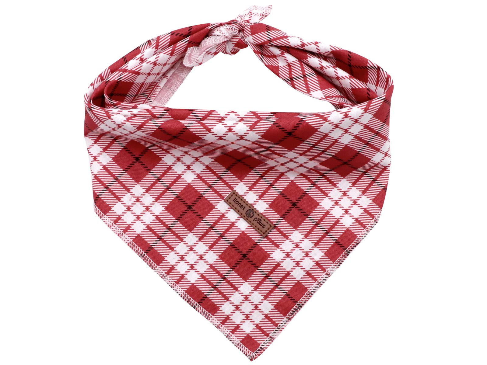 Lionet Paws Christmas Dog Bandana Washable Cotton Handkerchief Scarf Triangle Bandana For Small Medium Large Dogs