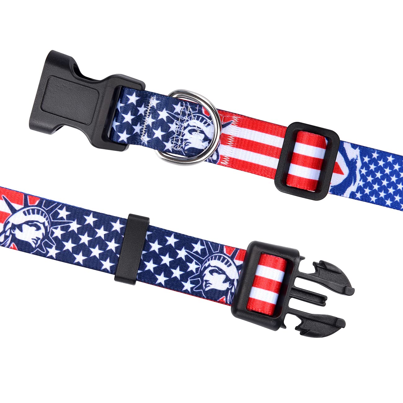 Hqyddmi American Flag Dog Collar - Patriotic 6Th Of July Dog Collar - Themed Dog Collars For Independence Day - For Small Medium