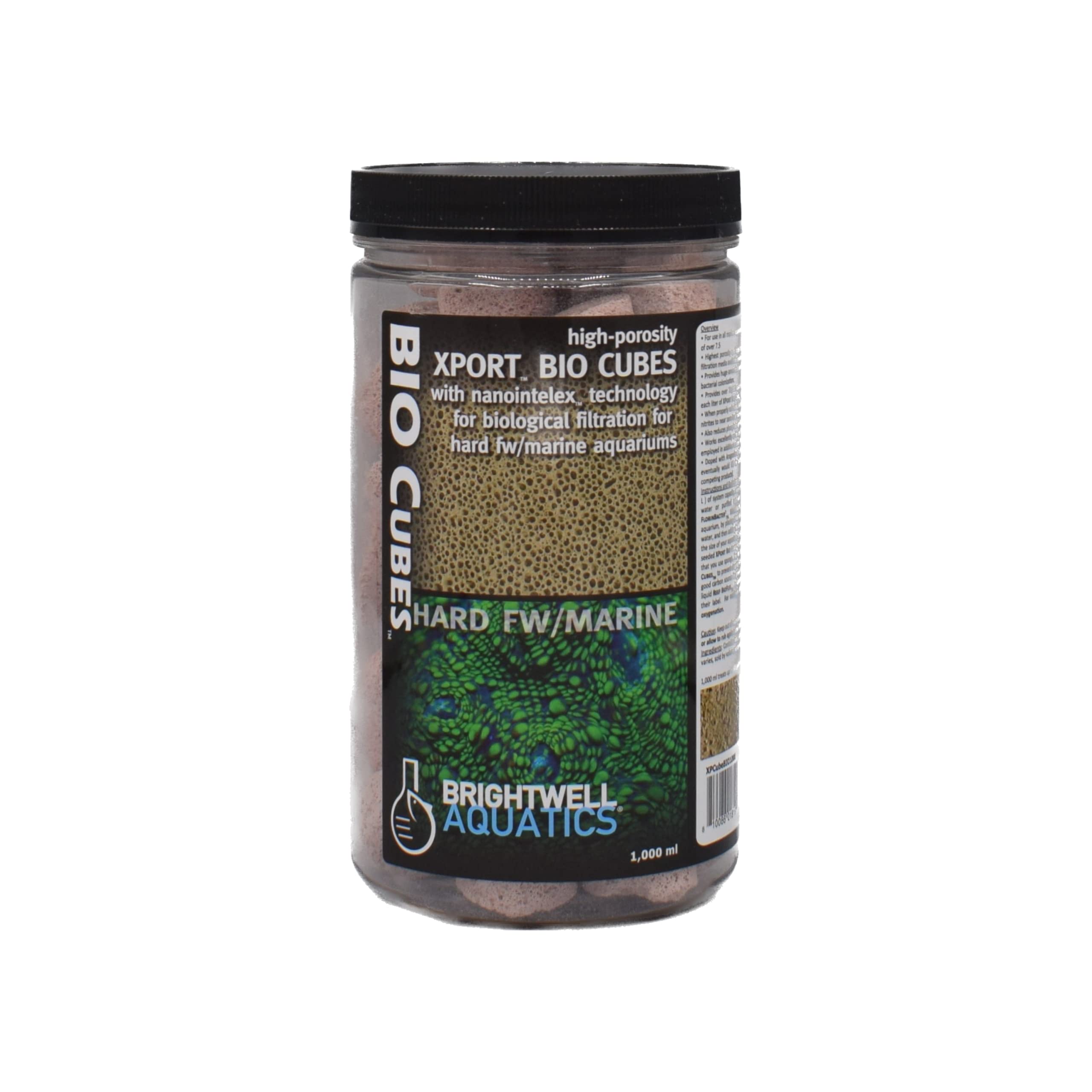 Brightwell Aquatics Xport BIO Cubes - Ultra-Porous Biological Filter Media for Filtration in Marine and Freshwater Aquariums, 10