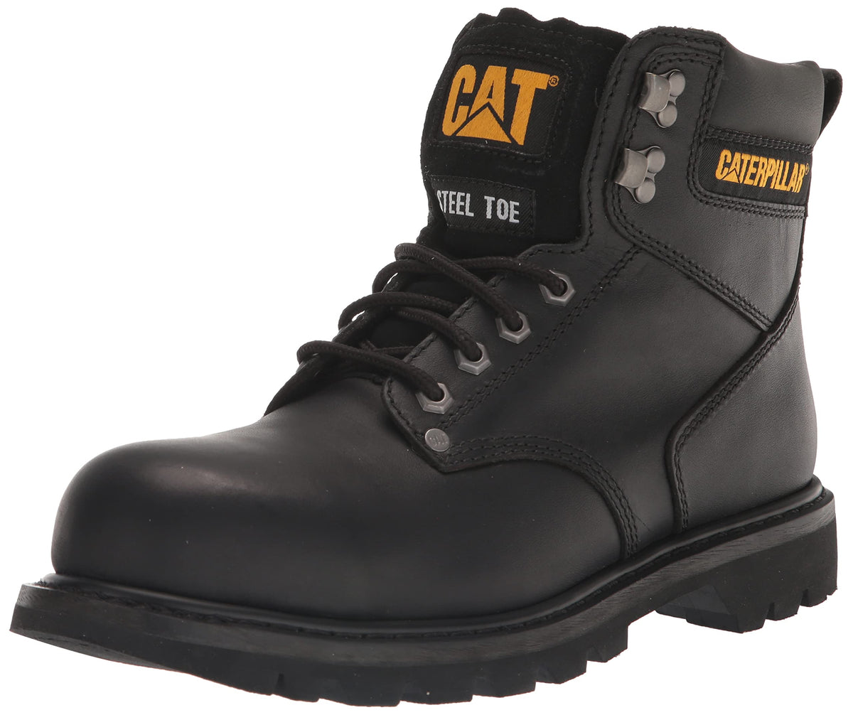Cat Footwear Mens Second Shift Steel Toe Construction Boot, Black, 13