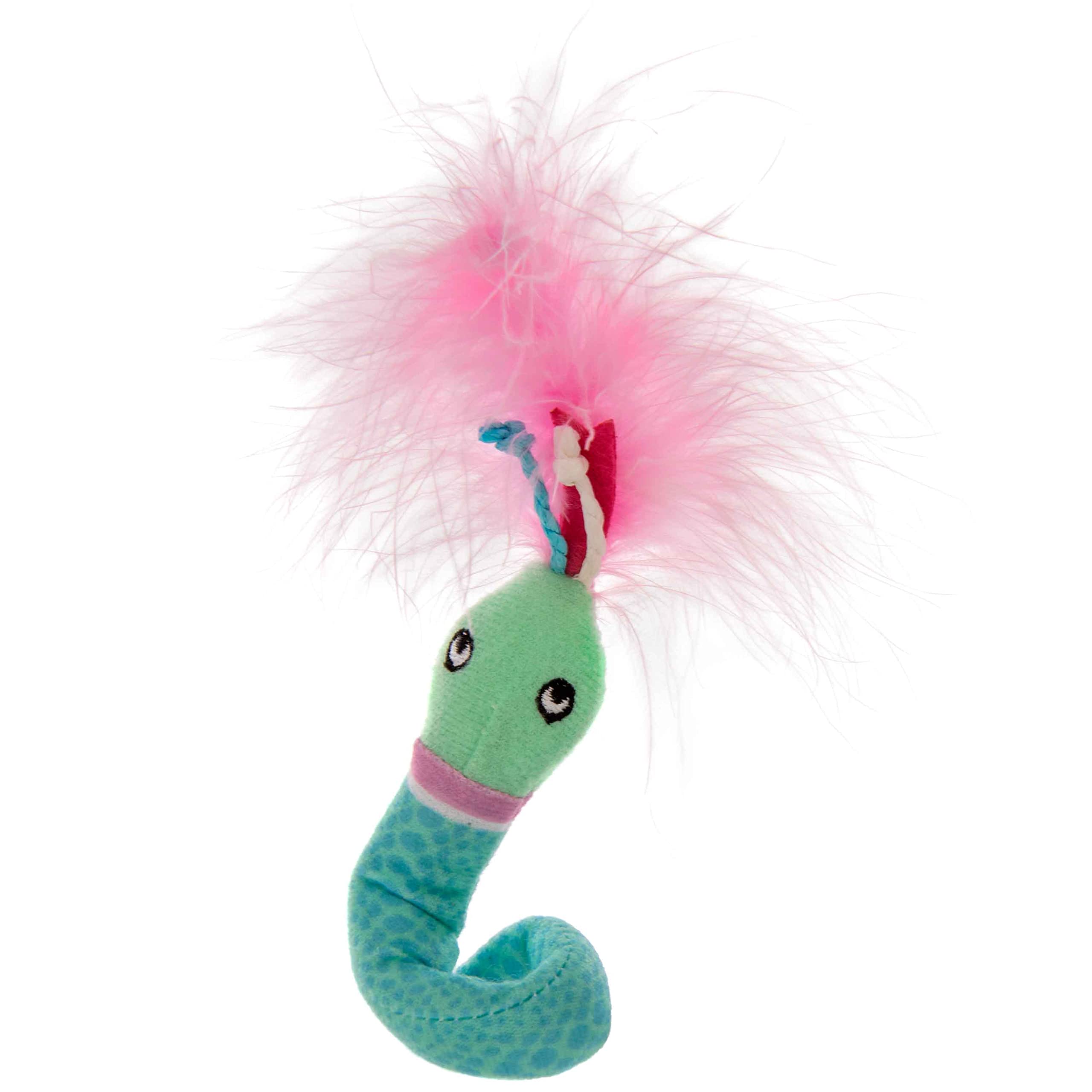 Petlinks HappyNip Wonder Wrap Plush Cat Toy, Contains Silvervine & Catnip - Blue, One Size
