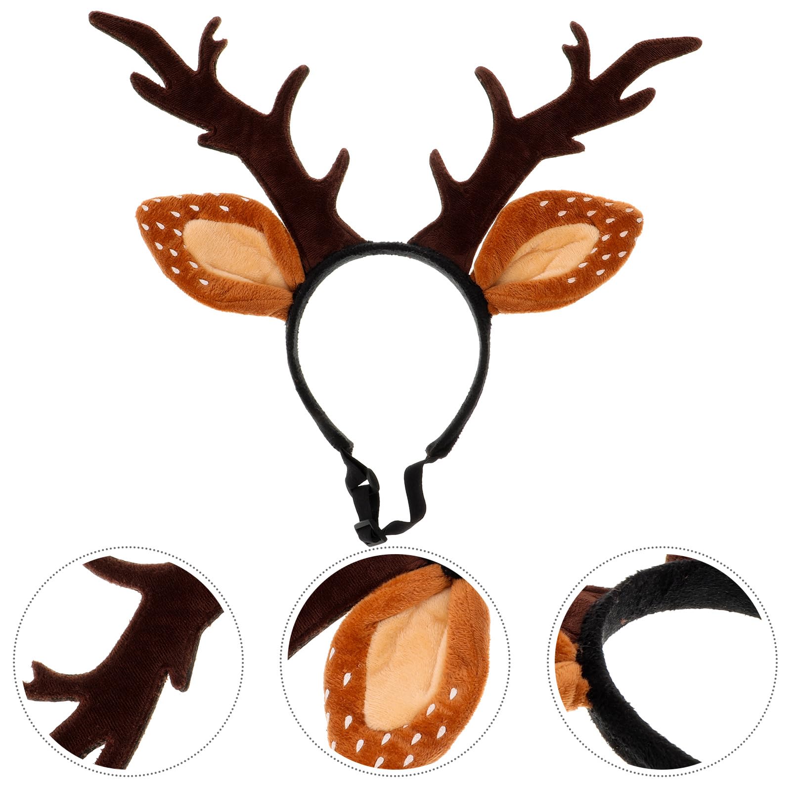 Hemobllo Christmas Cat Antler Headband - Adjustable Hair Hoops Hair Accessory For Cats And Kittens (Size ) - Festive Holiday Costume For Pets
