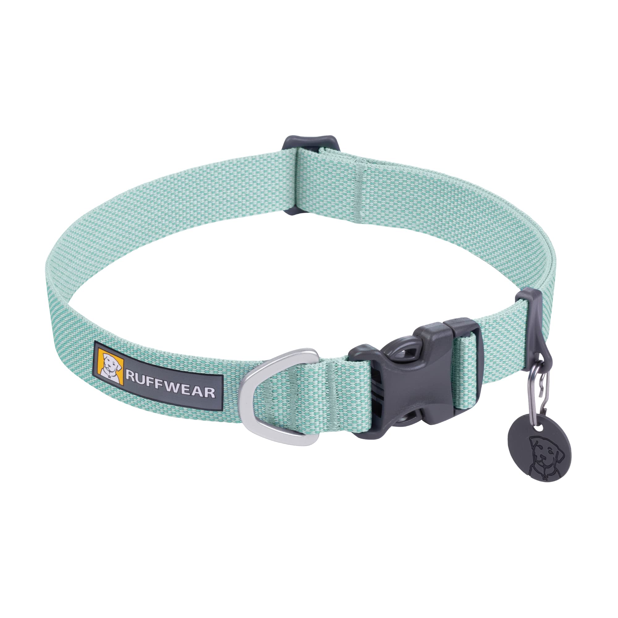 Ruffwear, Hi & Light Dog Collar, Minimal And Ultralight Collar For Everyday Walks And Runs, Sage Green, 14''-20''