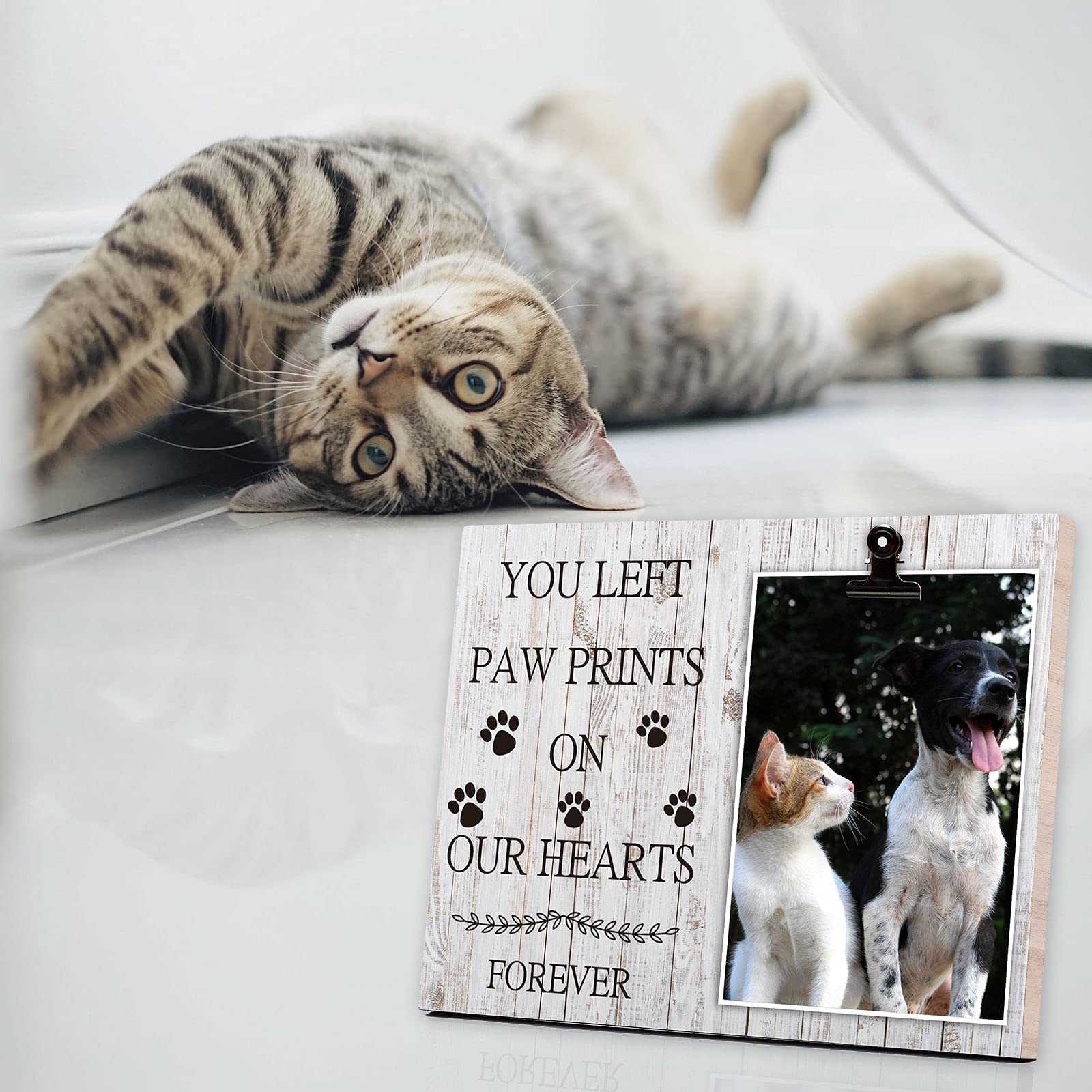 Kingnow Pet Picture Frame Cat Or Dog Frame 4X6 Memorial Pet Loss Picture Frame