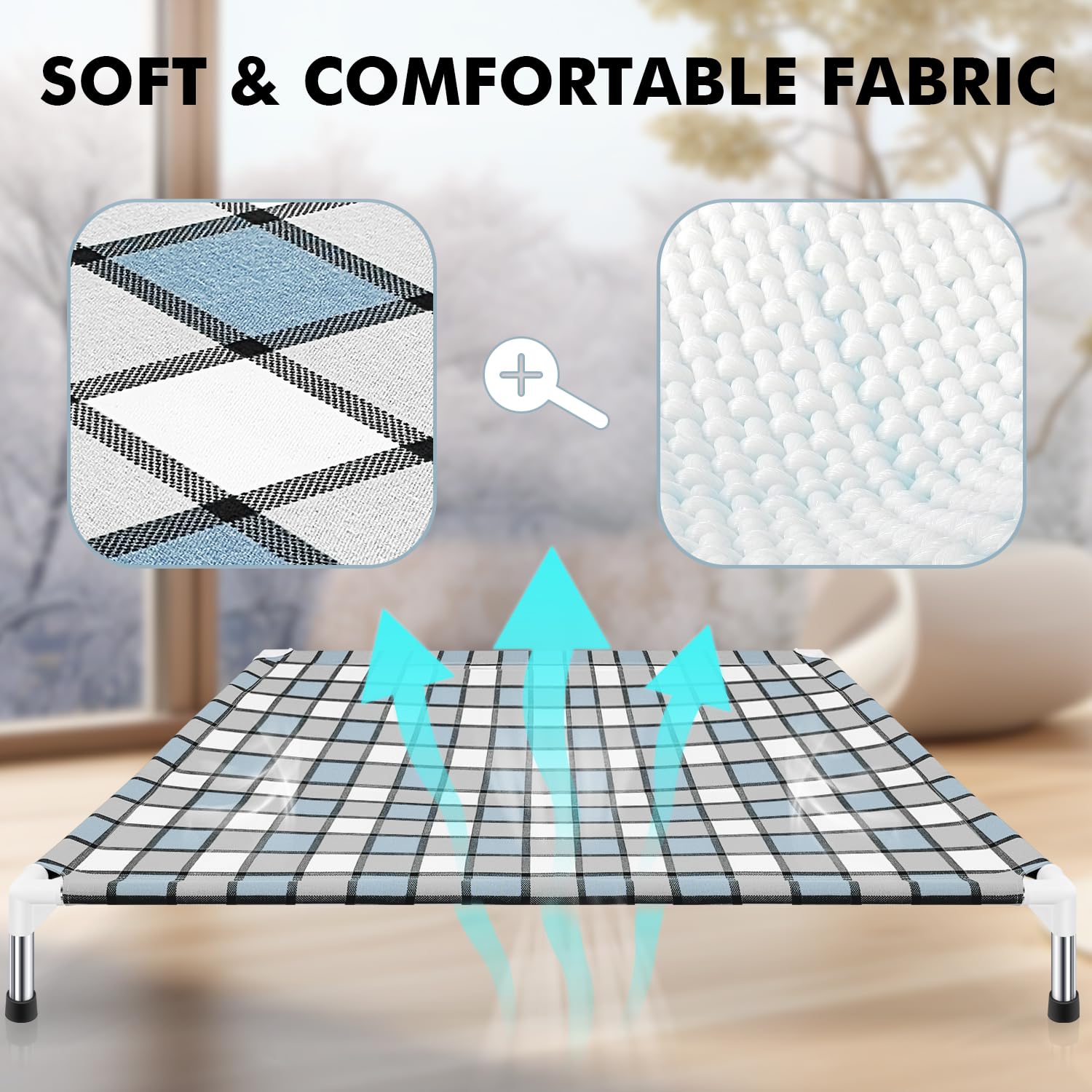 Caghash Elevated Outdoor Raised Dog Bed Outdoor Dogs Bed Lifted Pet Bed Dog Cot For Medium Pet Taste Life, Start With A Pet Bed