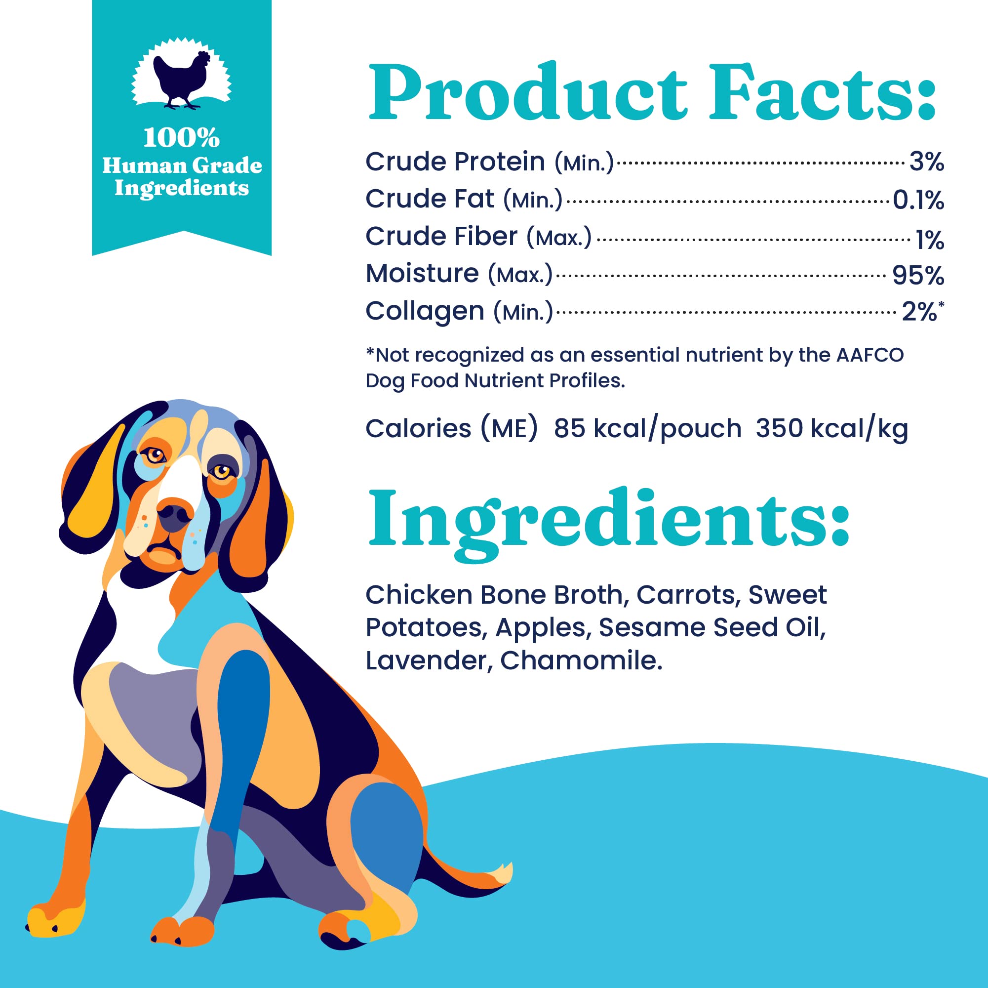 Solid Gold Chicken Bone Broth for Dogs - Grain Free, 96 Fl Oz - Nutrient Dense Gravy Topper for Gut Health & Hydration
