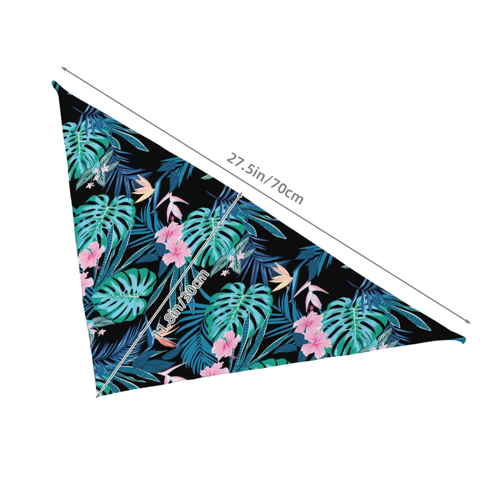 Palm Leaves Flower Tropical Dog Bandana Scarf Triangle Bibs Pet Accessories Cat Kerchief