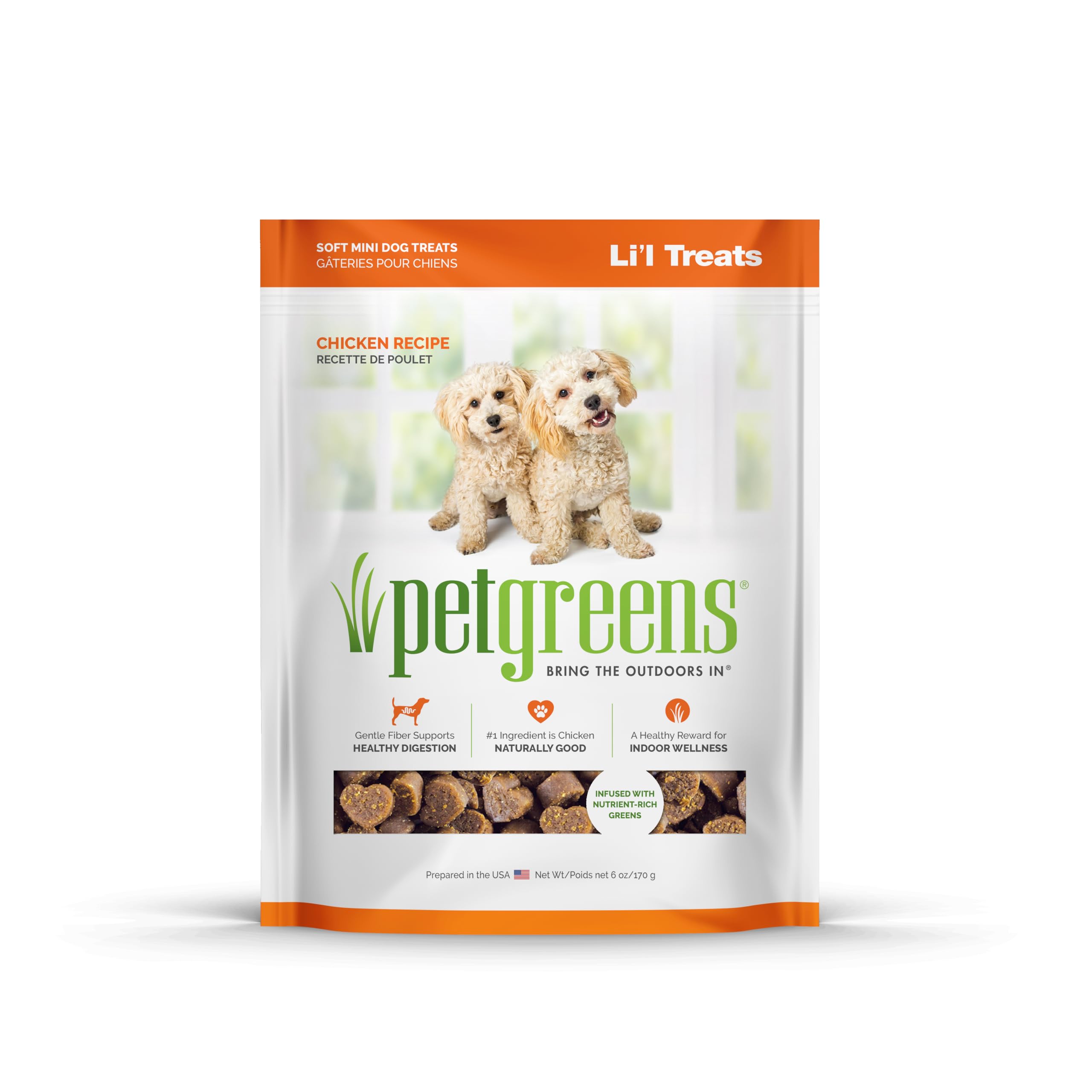 Pet Greens Treats Roasted Chicken Semi-Moist Dog Treat Orange 6 Ounce (Pack of 1)
