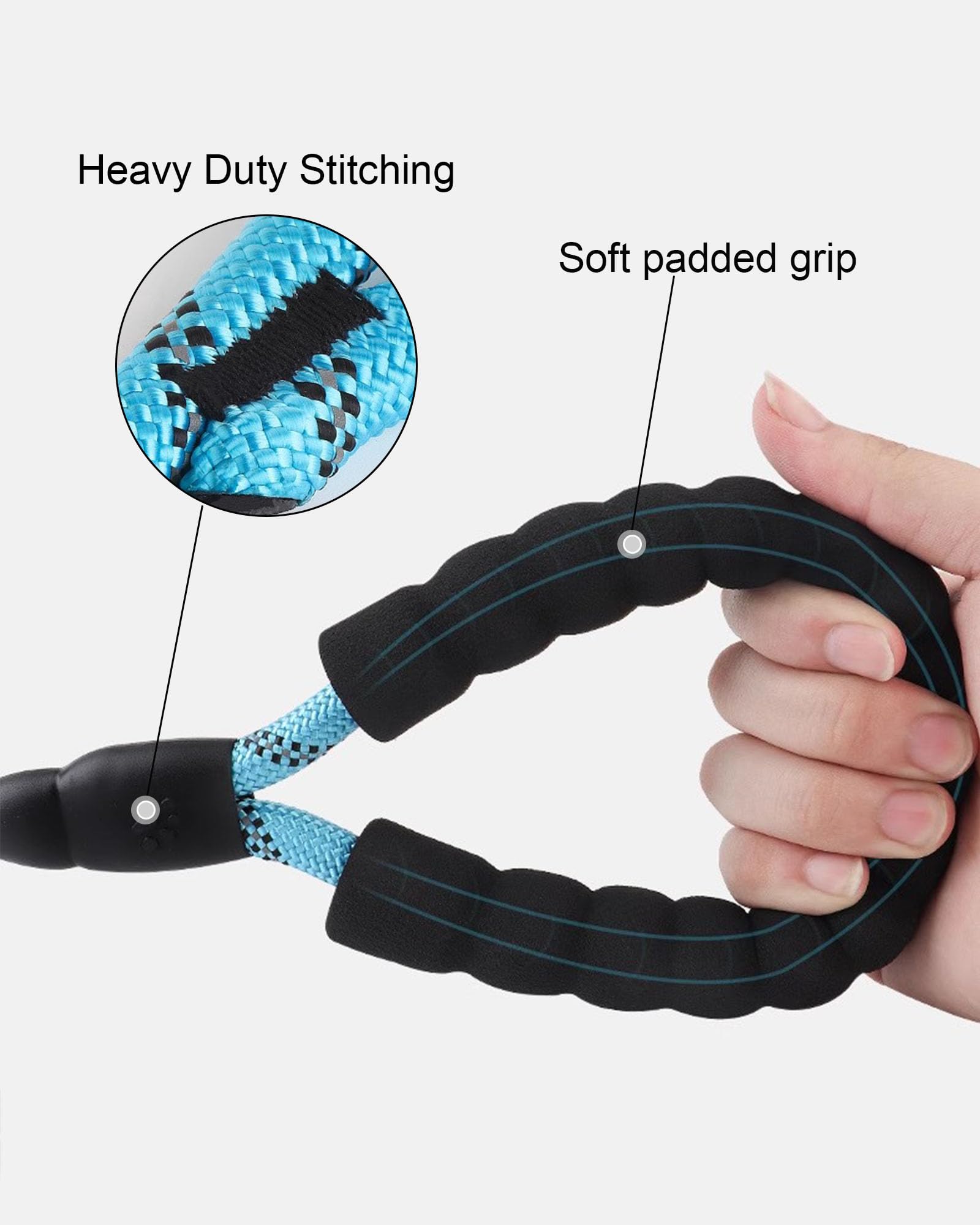 Petank Slip Leads For Dogs 5 Ft With Soft Padded Handle,Reflective Rope Pet Leash For Medium And Large Dogs (Roseo, 5Ft*1/2)