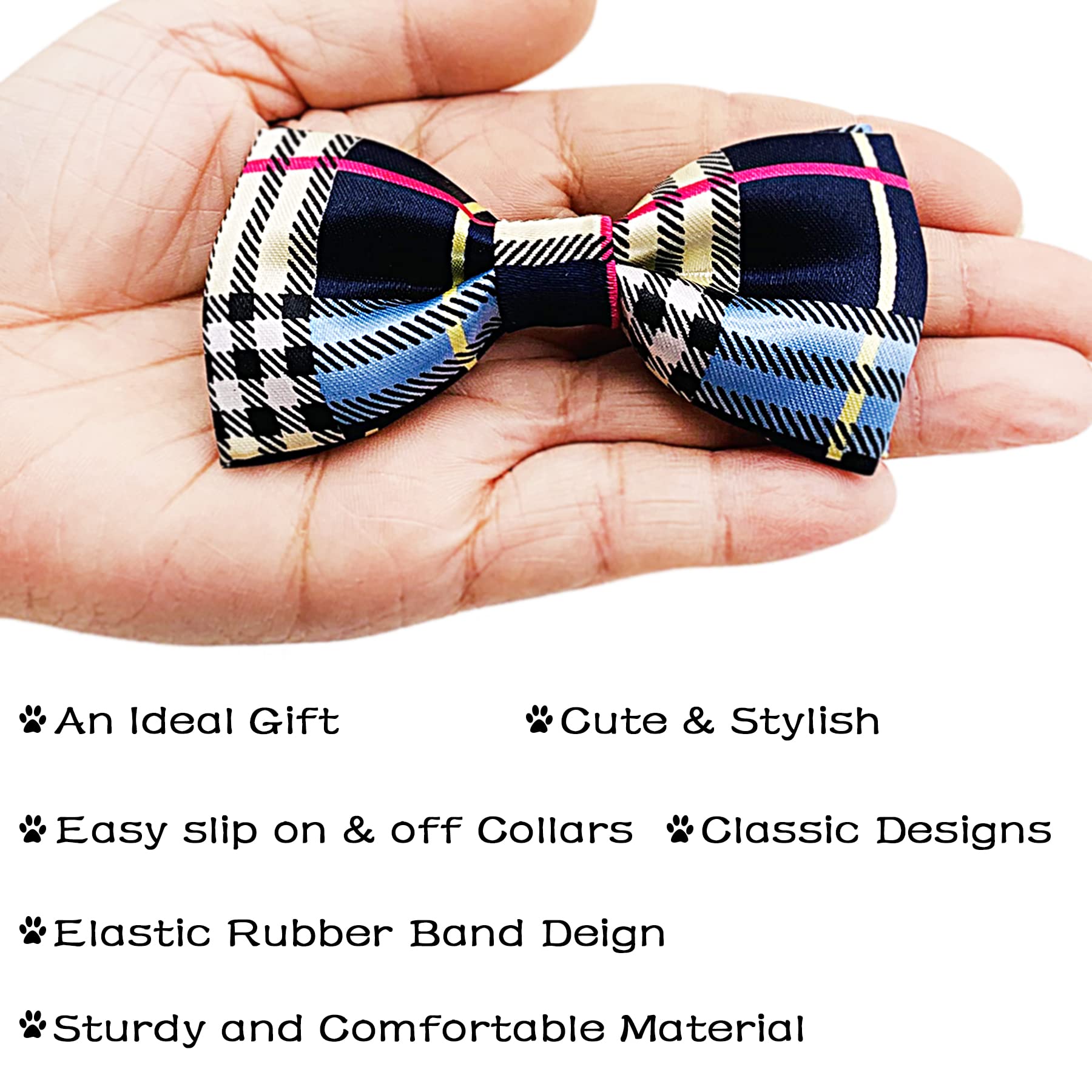 Pet Show Small Dogs Collar Bowties Attachment Charms For Puppies Cats Embellishment Collars Accessories Bows Ties For Birthday Parties Holiday Wedding Supplies