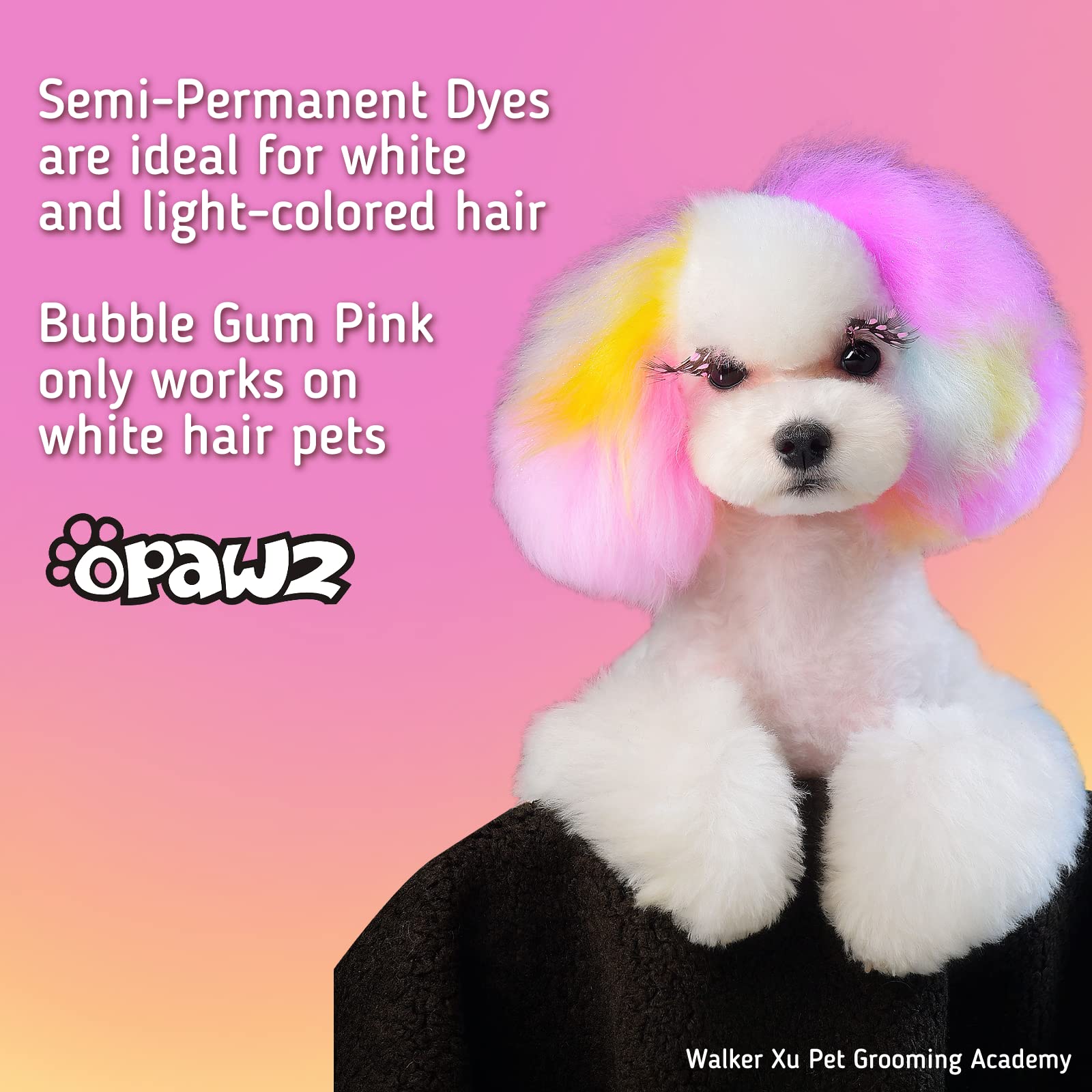 OPAWZ Semi-Permanent Dog Hair Dye, Food-Grade Pigment Dog Dye, Non-Toxic Pet Hair Dye for Dogs, Cats and All Pets Can be Bathed