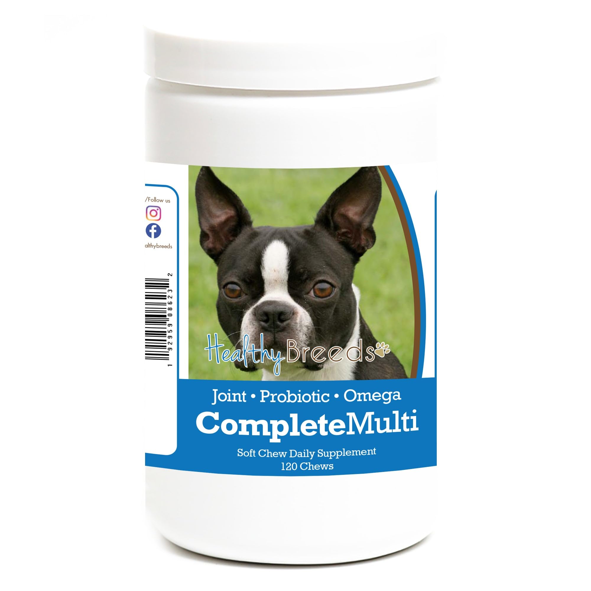 Healthy Breeds Boston Terrier All in One Multivitamin Soft Chew 120 Count