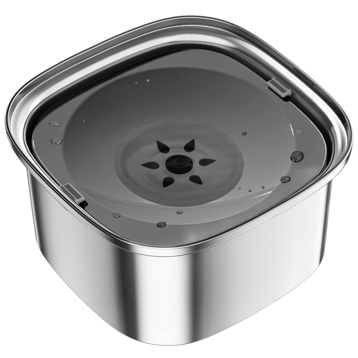 Upsky 3L Dog Water Bowl 101Oz Stainless Steel Dog Bowl No Spill Large Capacity Dog Food Water Bowl Slow Water Feeder, Spill Proo