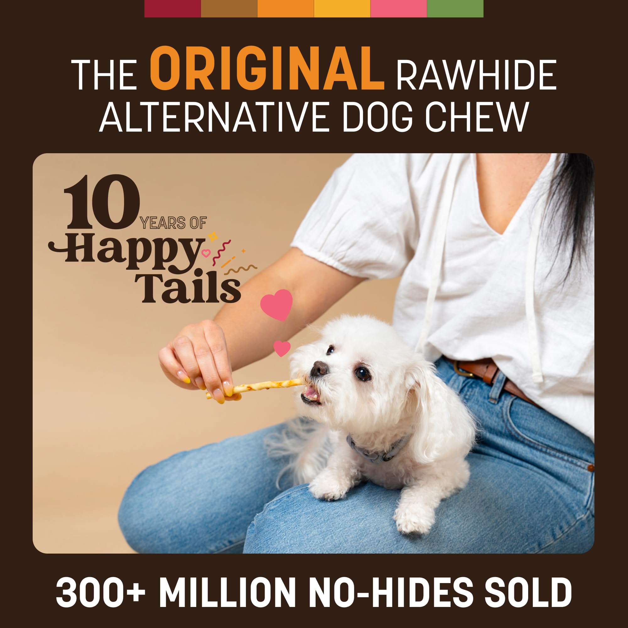 Earth Animal No Hide Stix - Long Lasting Rawhide Free Small Dog Chews Sticks, Chicken & Beef Variety Bundle - 40 Count Value Pac