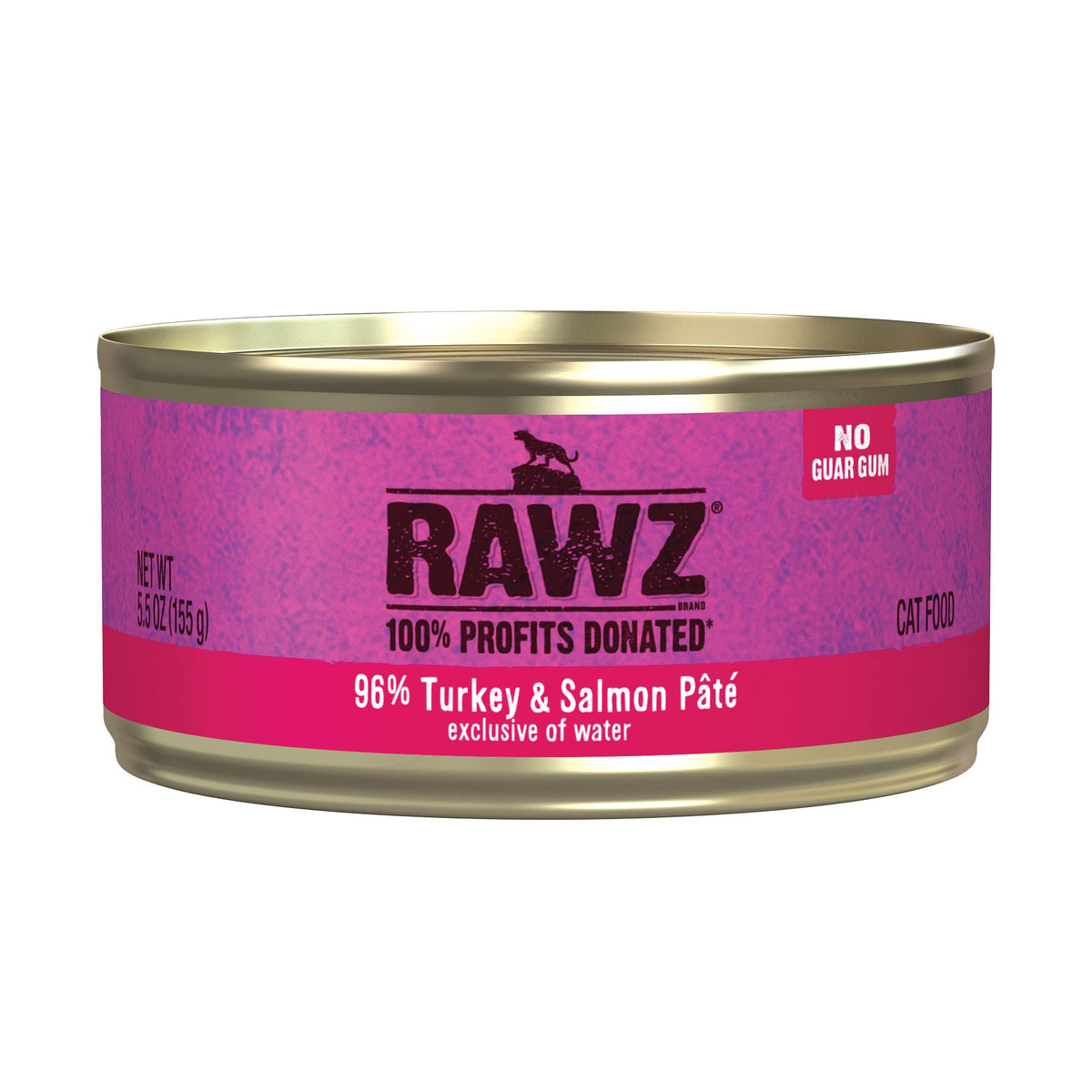 Rawz Natural Premium Pate Canned Cat Wet Food - Made With Real Meat Ingredients No Bpa Or Gums - 5.5Oz Cans 24 Count (Turkey & Salmon)