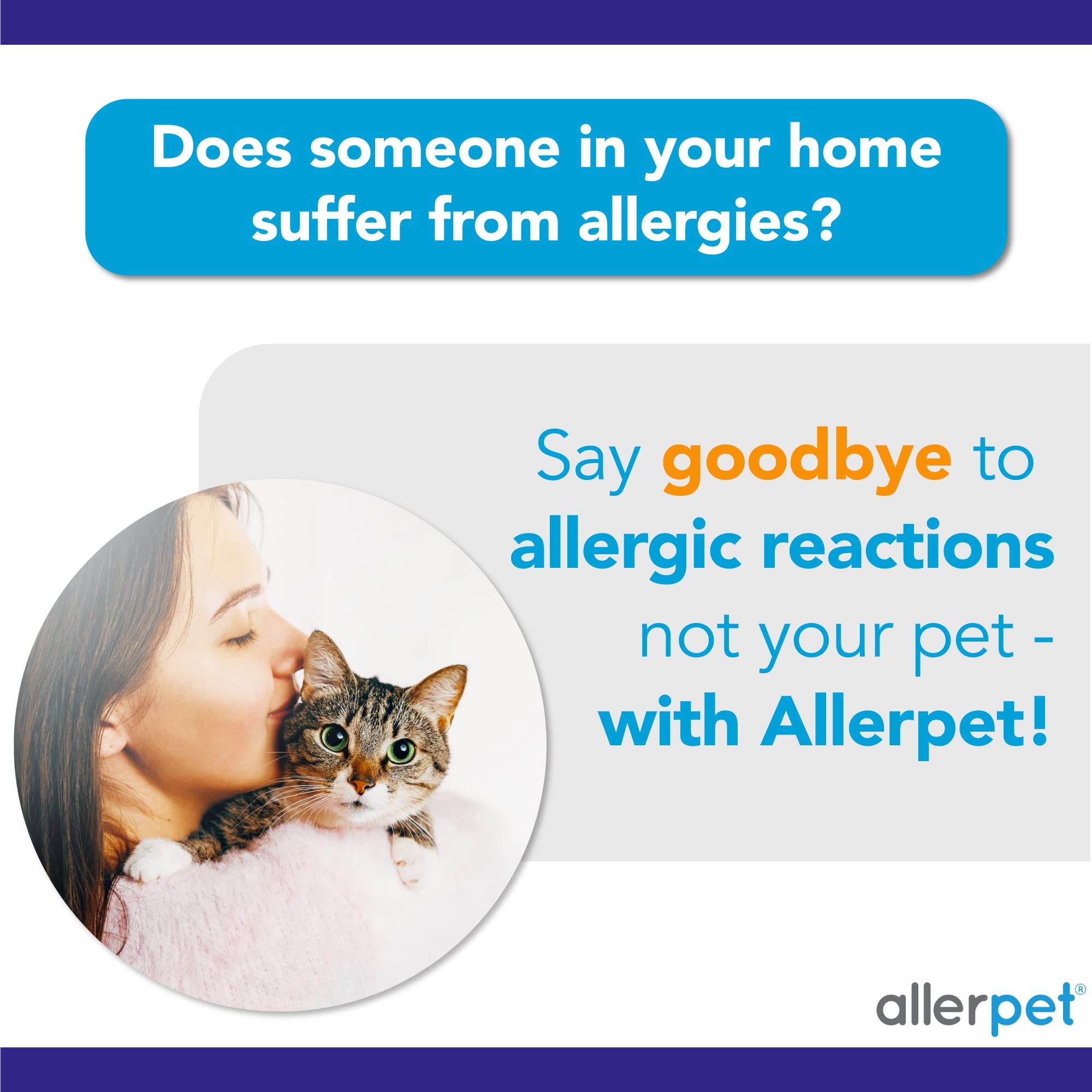 Allerpet Aloe Vera Free Cat Dander Remover - Pet Dander Allergy Relief, Natural & Safe Allergy Relief for Cats and Humans, Soothing Chamomile & Rosemary, Made in USA (12 oz) -Like New