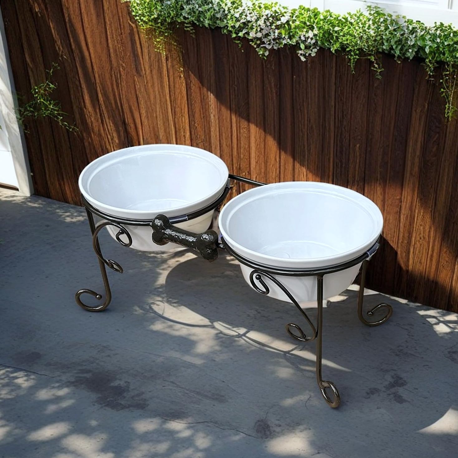 BestVida Pet Stand,Elevated Dog Bowls,Raised Dog Bowl Stand, Large Ceramic Dog Bowls, Pet Feeding Station, Dog Feeder for Large