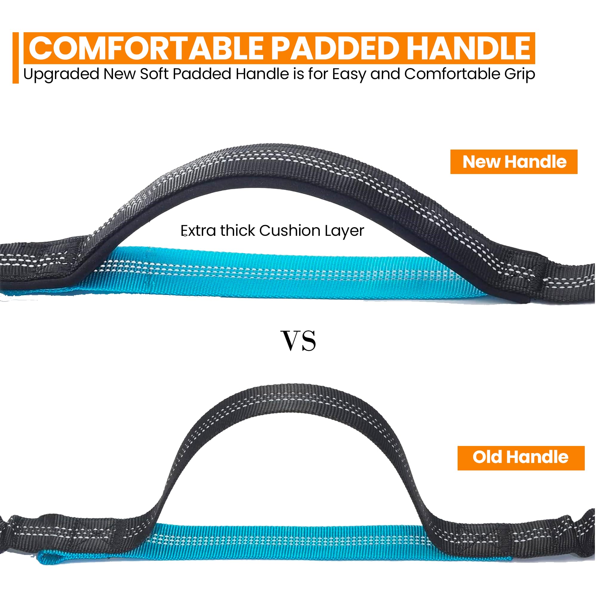 Hands Free Dog Leash Waist | Dual Padded Handles With Adjustable Belt Waist Leash For Dog Walking, Jogging, And Running Your Dog