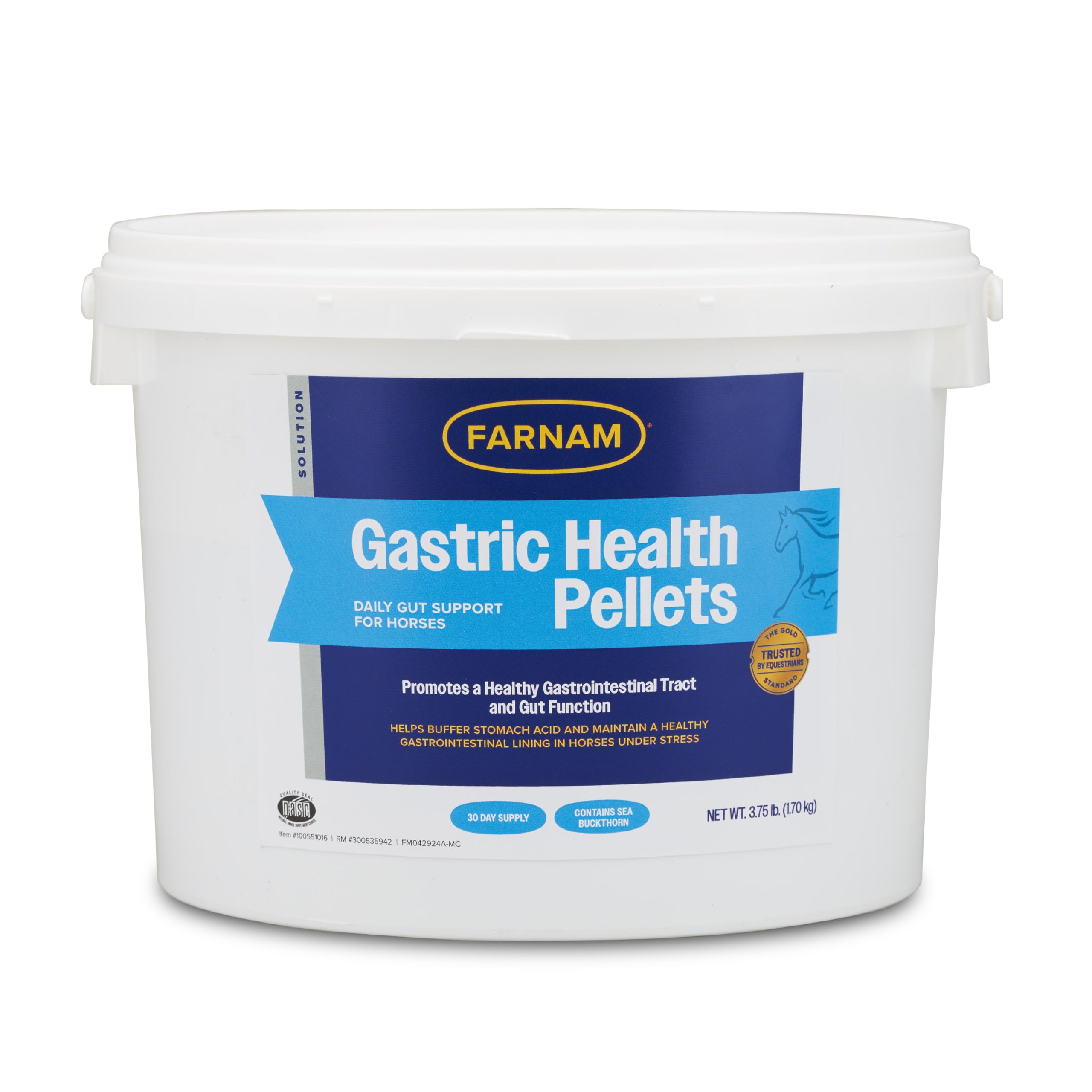 Farnam Gastric Health Pellets, Daily Gut and Digestive Health Supplement for Horses Helps Maintain a Healthy Gastrointestinal Tr