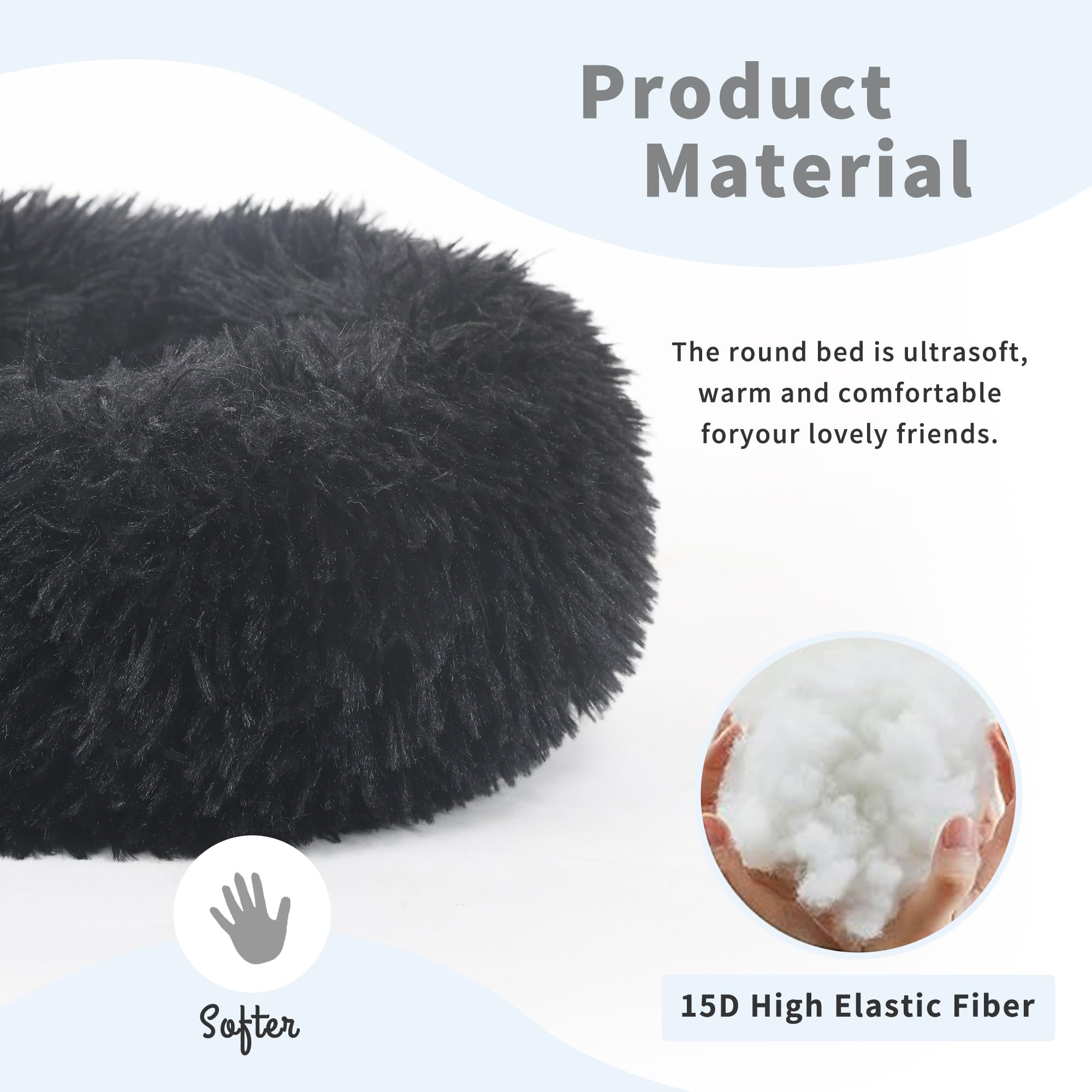 wrkfree Ferret Bed Cave and Hideouts Burrowing Pet Bed for Guinea Pigs and Other Small Animals 11.8 inch for Cage Black