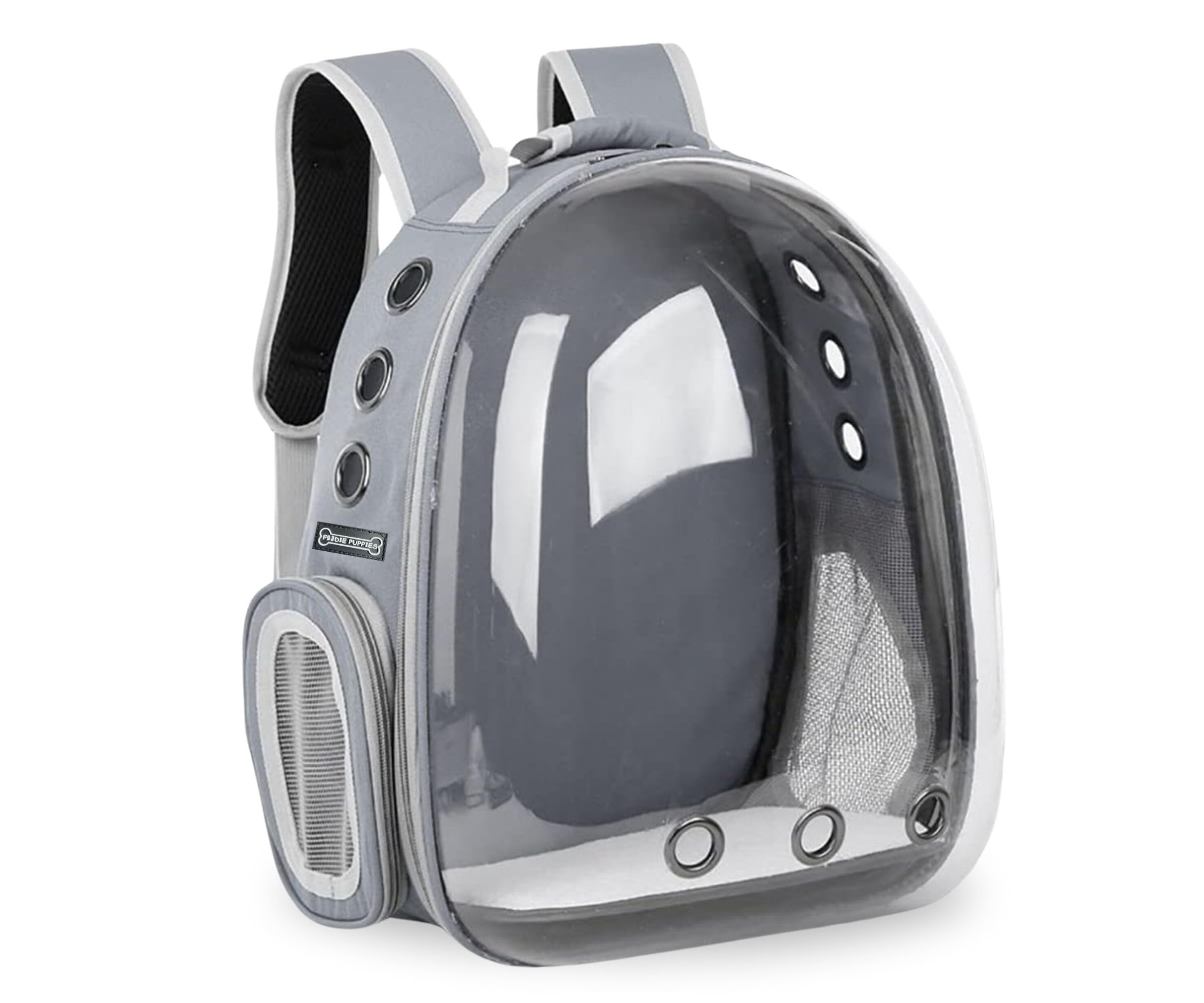 Foodie Puppies Cat Carrier Astronaut Transparent Backpack For Small Dogs, Puppies, Cats And Kittens (Grey) | Travel, Hiking & Ou