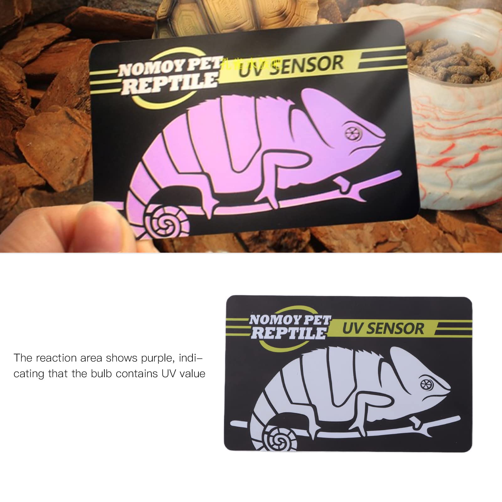 Heepdd 5Pcs Quick Test Uvb Sensor Cards, Reptile Tester Heating Lamp Photochromic Uvb Card Indicator For Uva Uvb Reptile Bulb Li