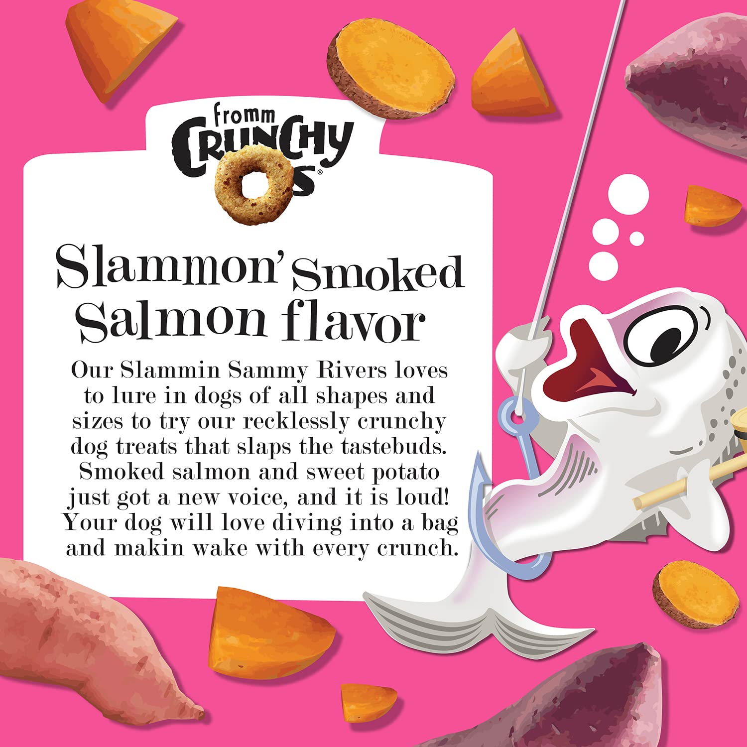 Fromm Crunchy Os Smoked Salmon Dog Treats - 6 oz Bags (Pack of 3) - Premium Salmon Recipe