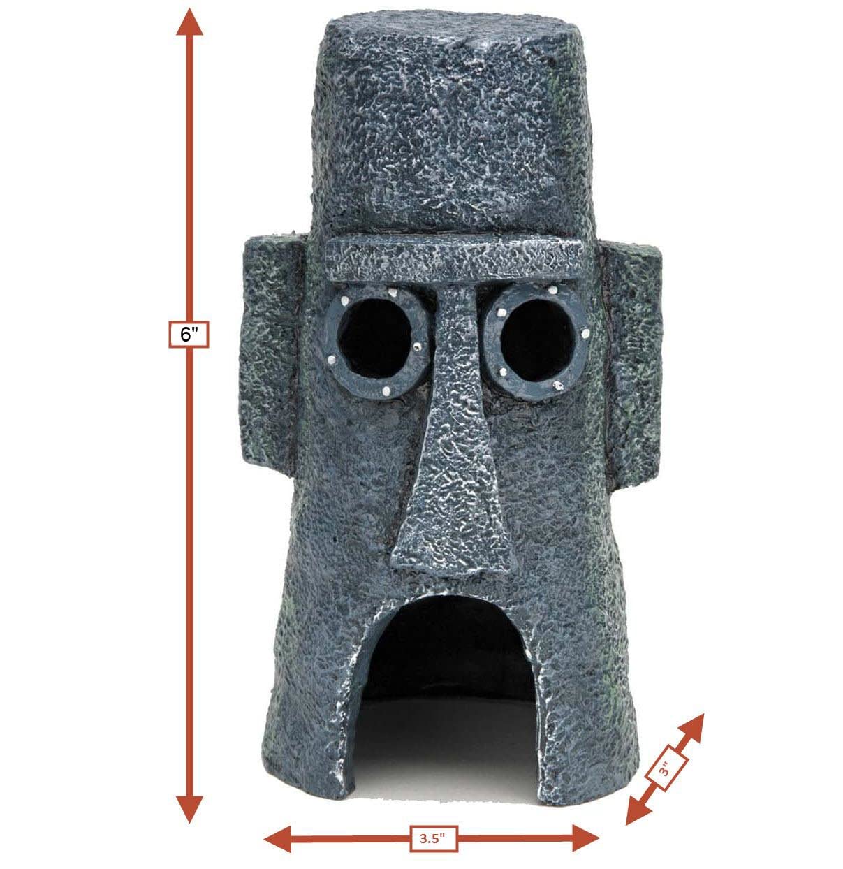 Penn-Plax Spongebob Squidward?s Easter Island Aquarium Ornament, Medium, Multicolor, Officially Licensed, 6.4 OZ