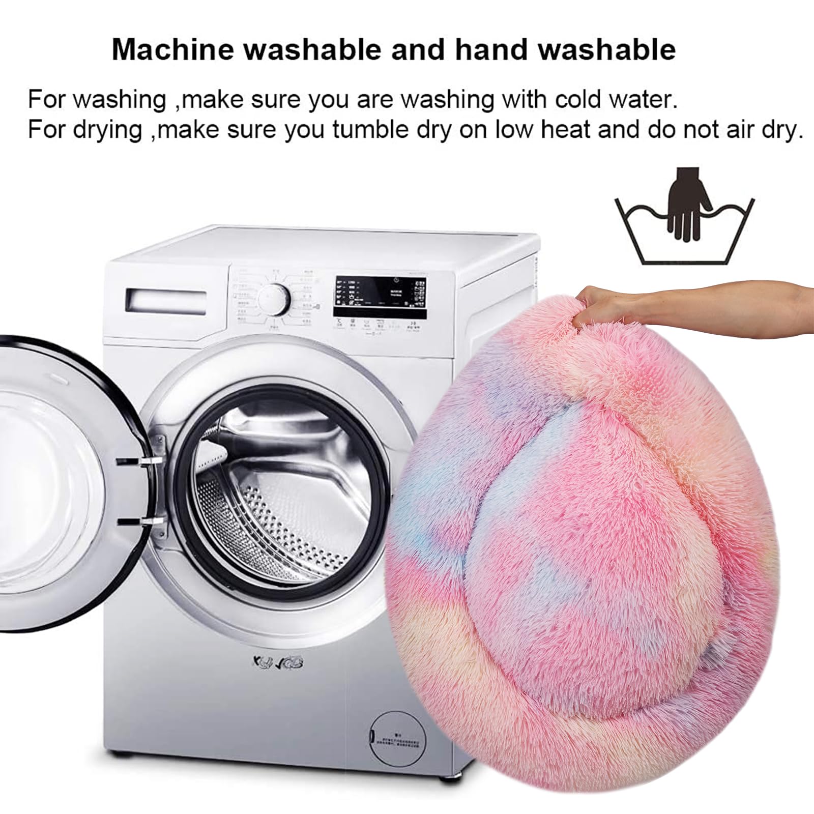 Nisrada Cat Beds For Indoor Cats,20 Inch Dog Bed For Small Melium Large Dogs, Washable-Round Pet Bed For Puppy And Kitten With Slip-Resistant Bottom