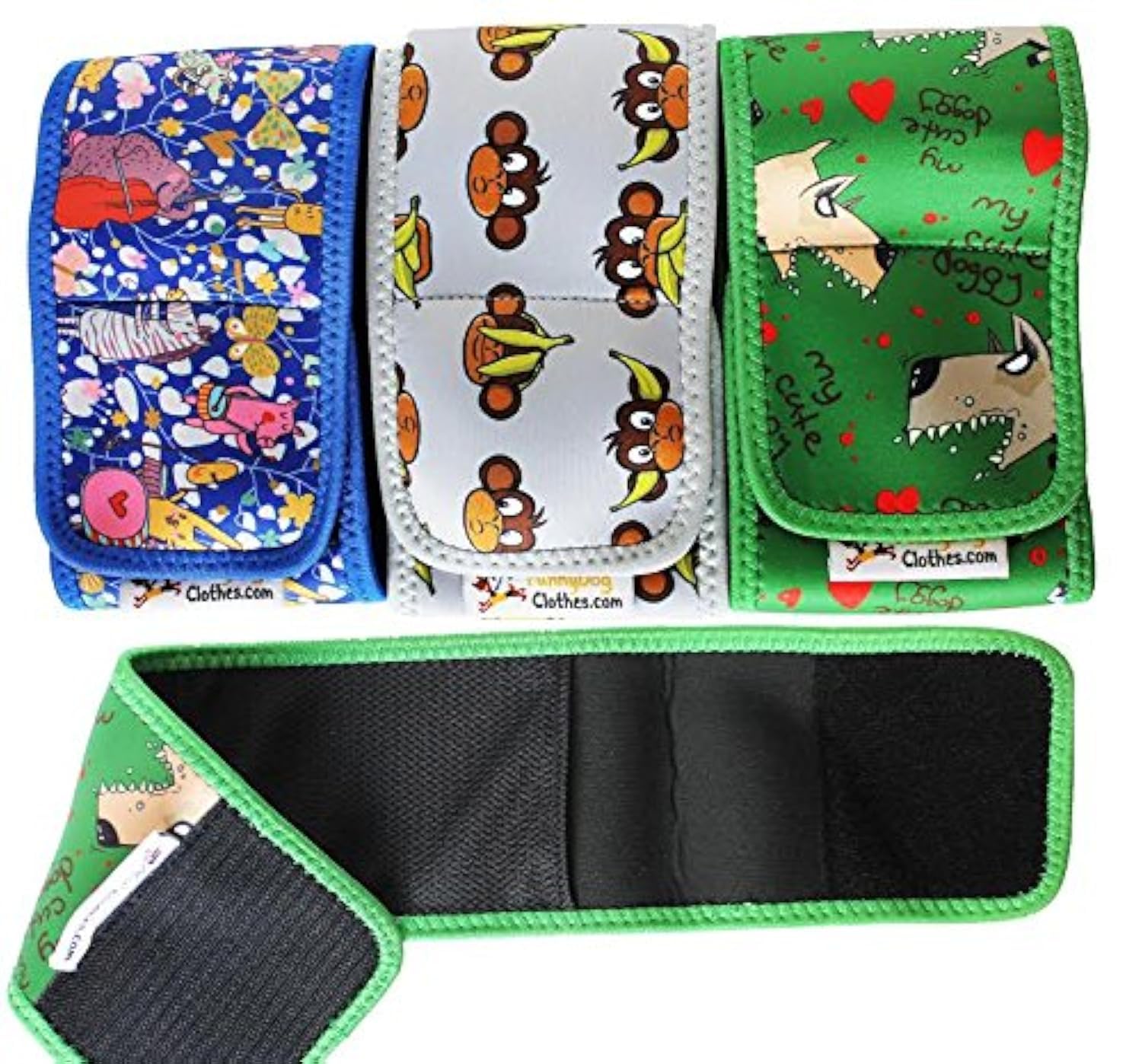 Funnydogclothes Set - 3Pcs Dog Diaper For Male Belly Band Reusable Washable Neoprene For Small And Big Large Dogs (Xxs: Waist 8'
