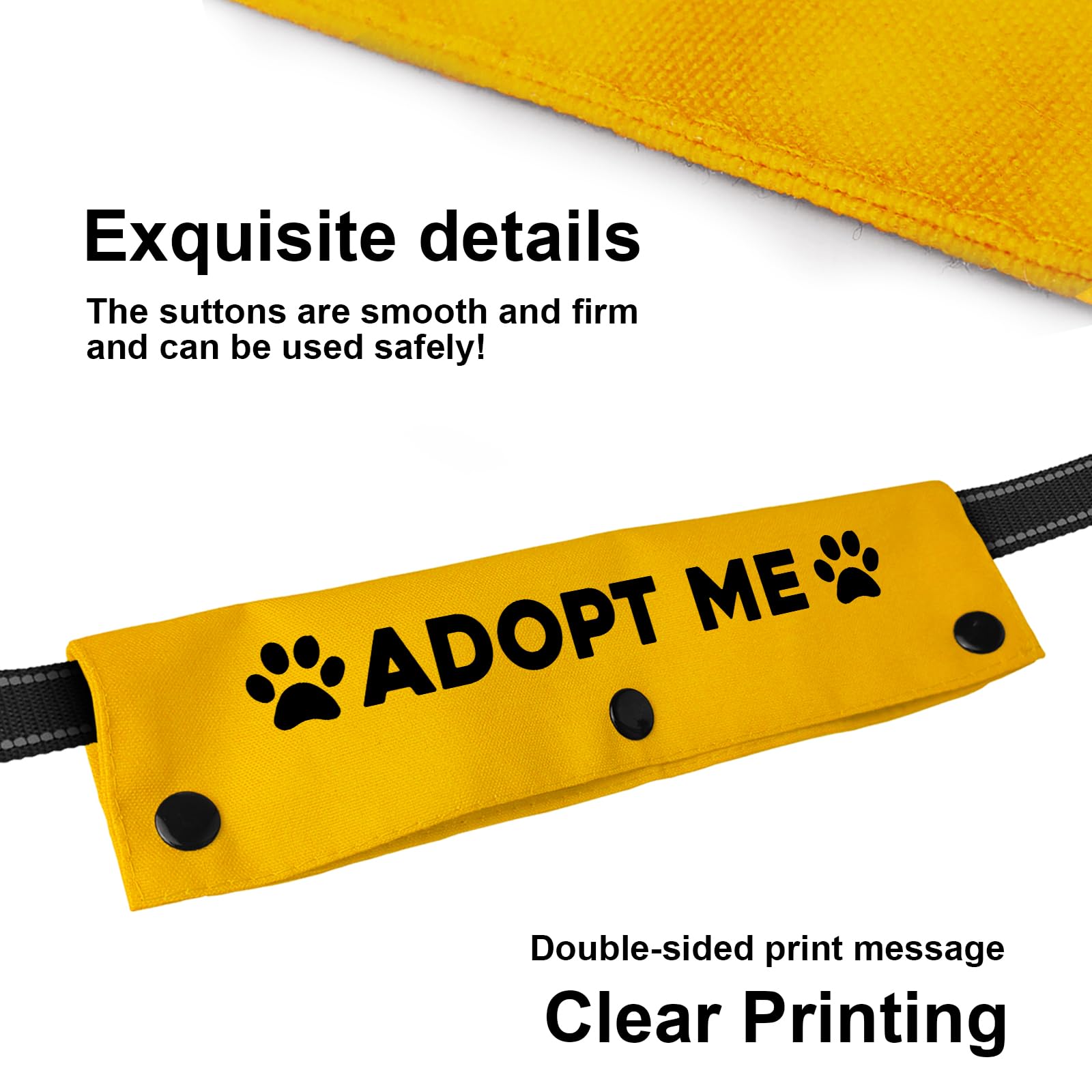 Yrovwenq Adopt Me Funny Dog Leash Sleeve Yellow Dog Leash Wrap Alert Hanging Id Patch Tag Pet Birthday Gift(Adopt Me-Sleeve)